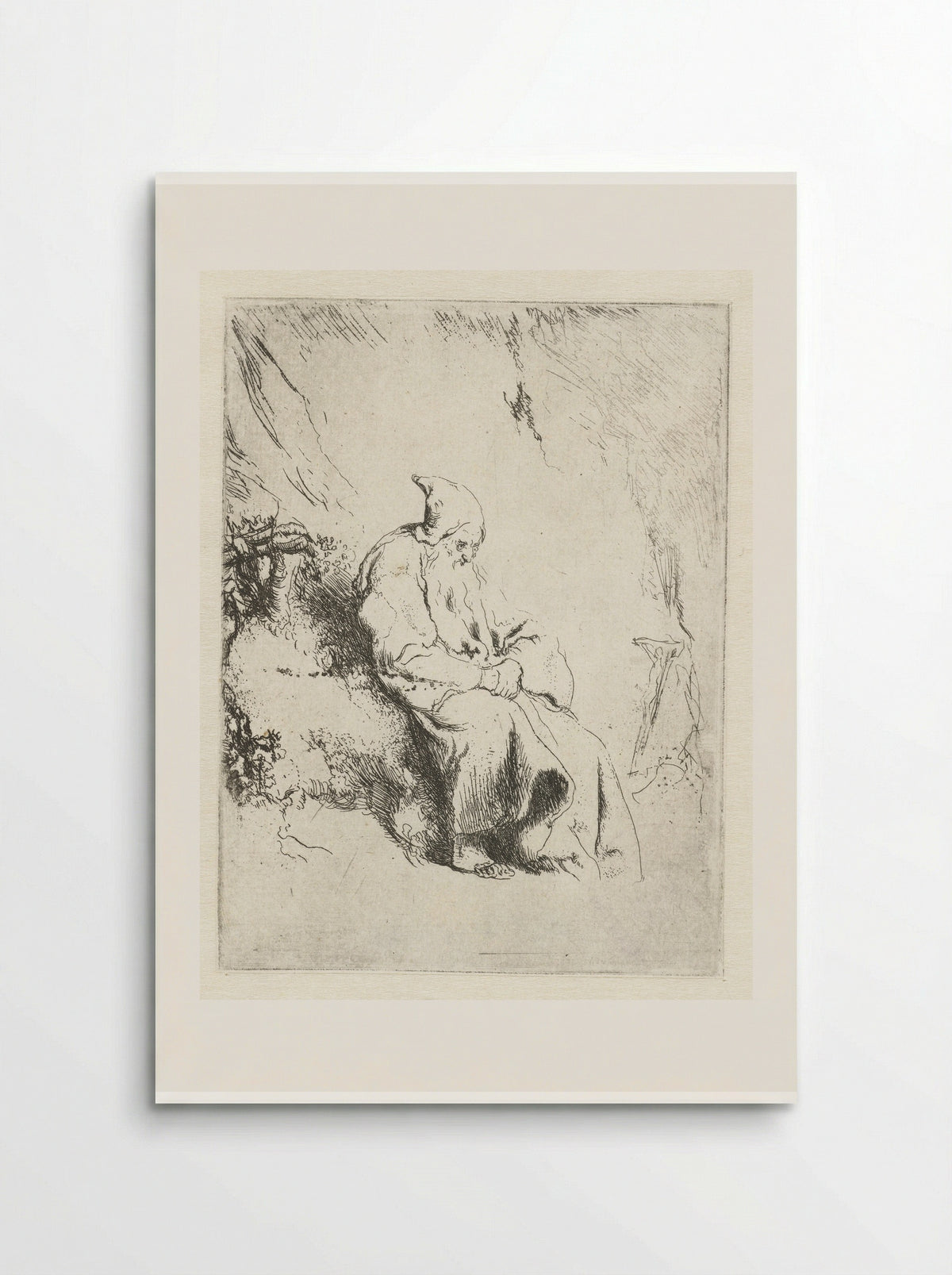 Kluizenaar met crucifix - Jan Lievens - Poster