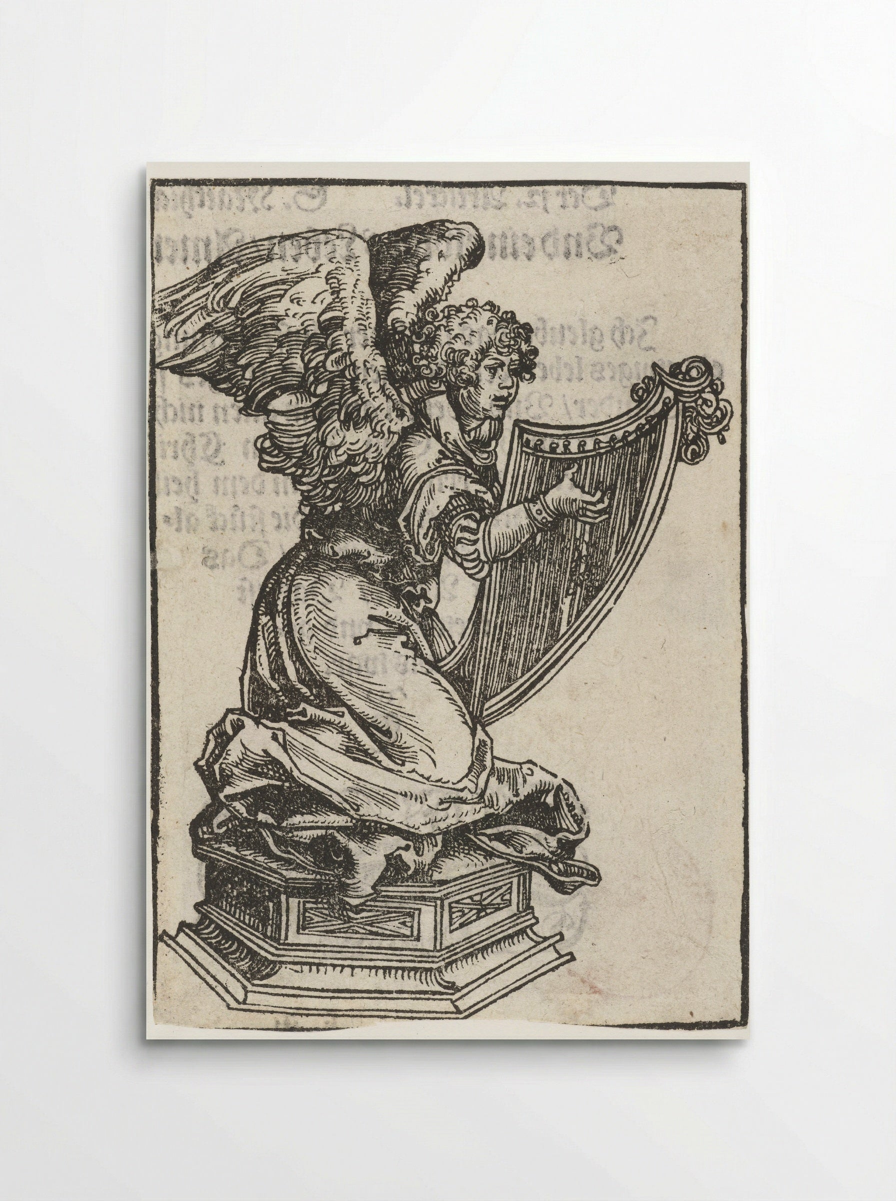 Kneeling Angel with a Harp - Lucas Cranach the Elder - Poster