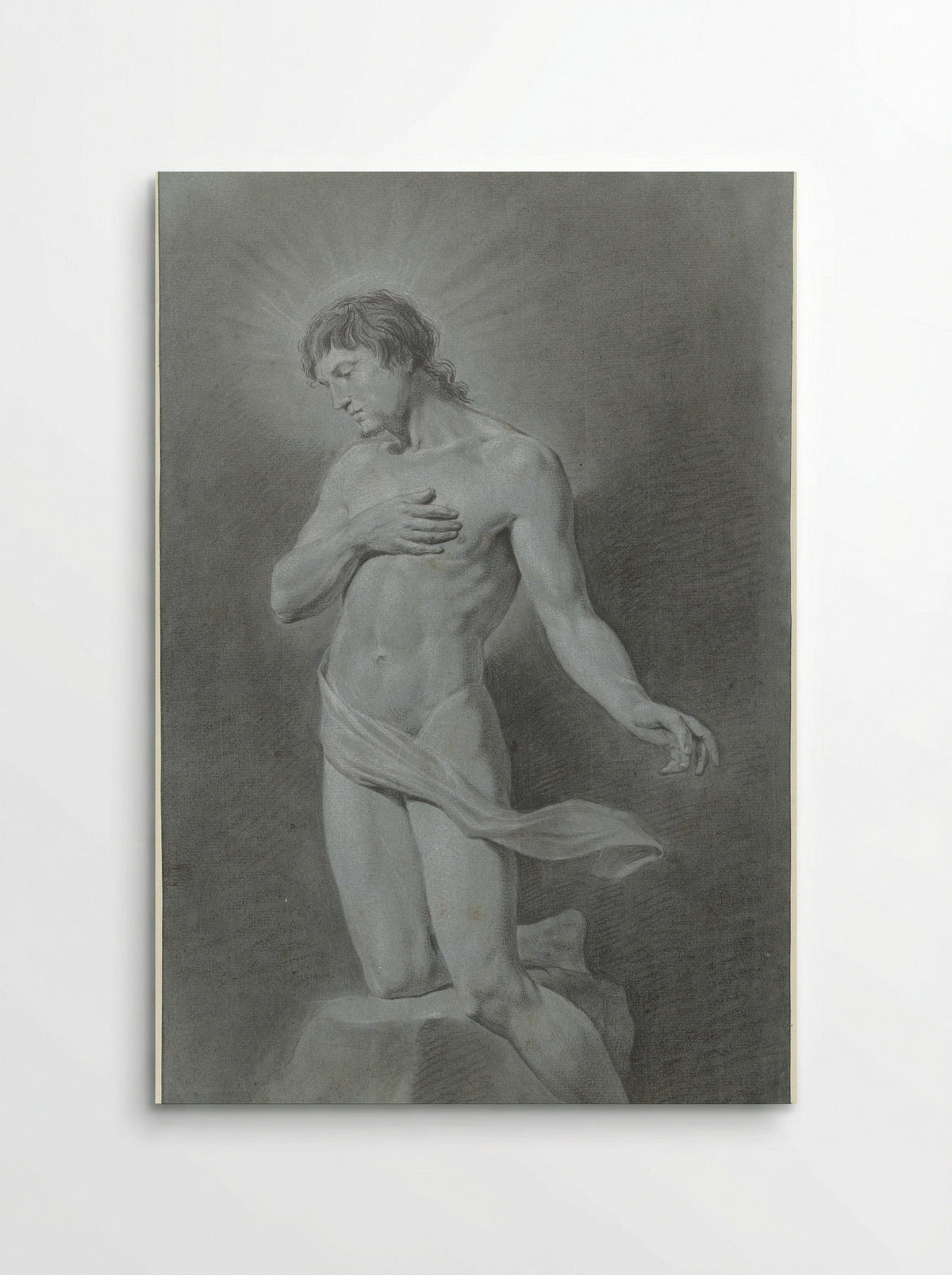 Knielend mannelijk naakt, als Christus - Floris Croese - Poster