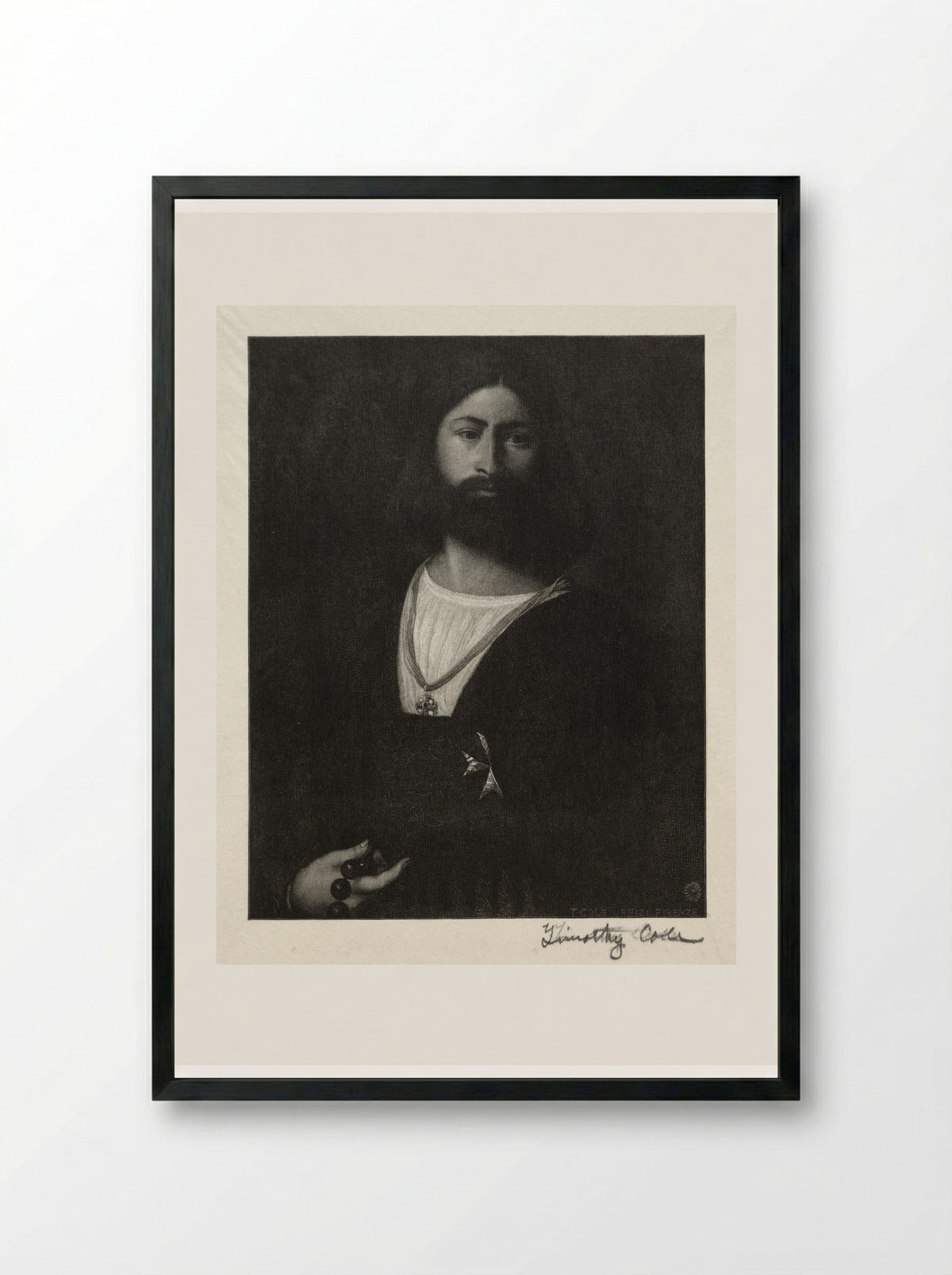 Knight of Malta (After Giorgione) - Timothy Cole - Framed Print Black