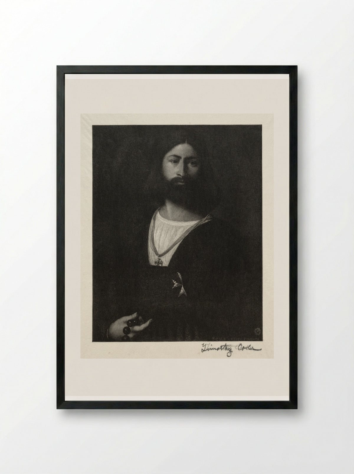 Knight of Malta (After Giorgione) - Timothy Cole - Framed Print Black
