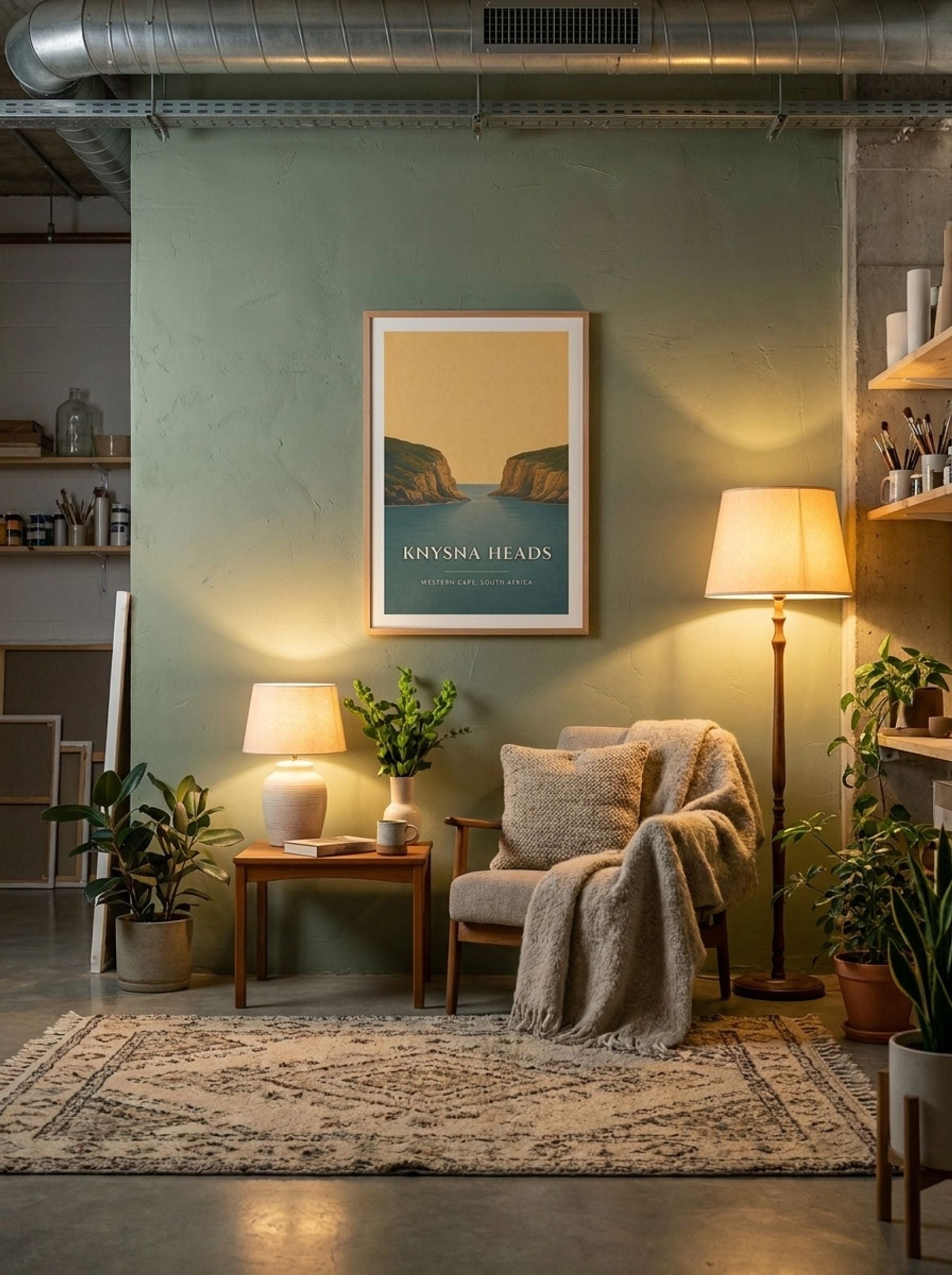 Knysna Heads Travel Poster Artwork - Lifestyle