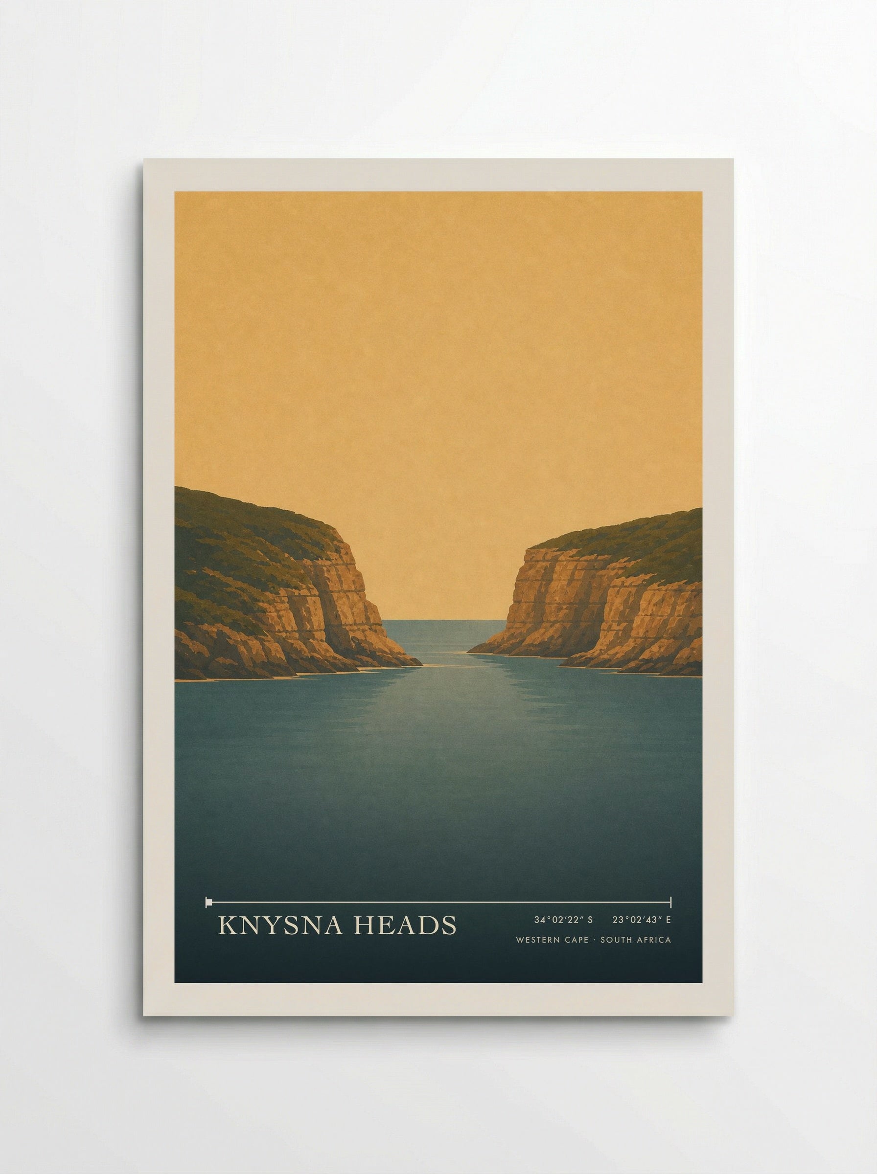 Knysna Heads Travel Poster Artwork - Poster