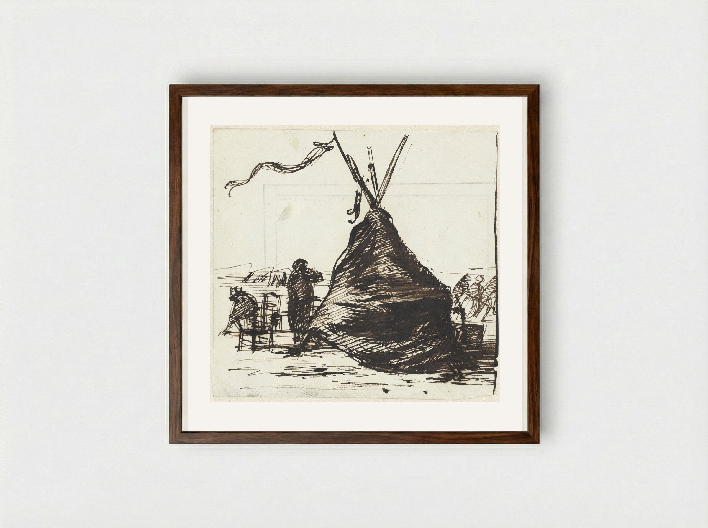 Koek-en-zopie - Simon Andreas Krausz - Framed Print Dark Wood