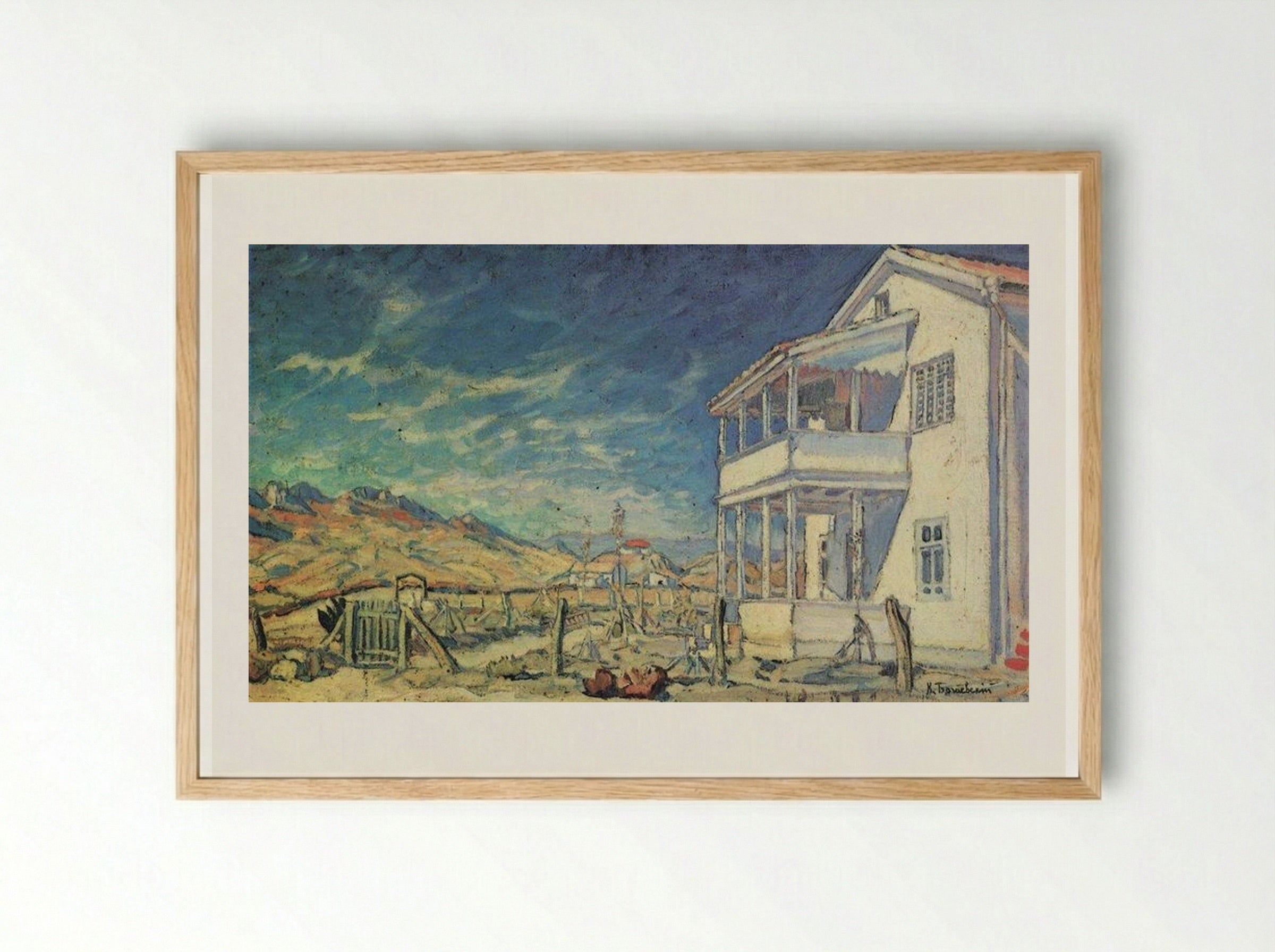 Koktebel. House of Maximilian Voloshin - Konstantin Bogaevsky - Framed Print Wood
