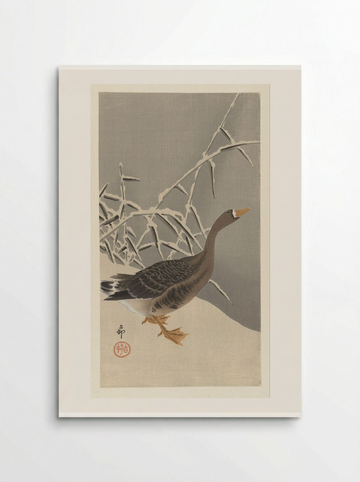 Kolgans in de sneeuw - Matsuki Heikichi - Poster