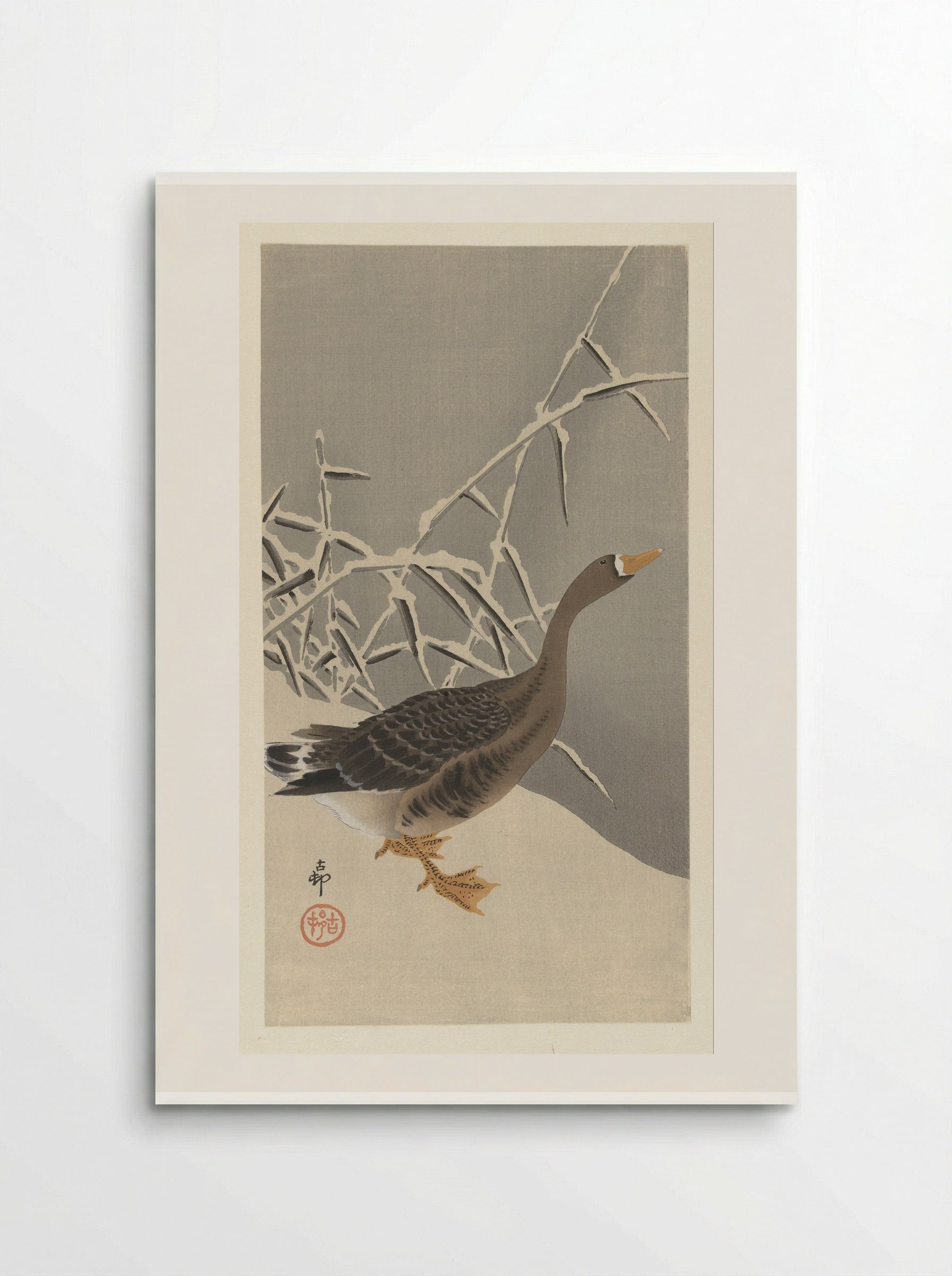 Kolgans in de sneeuw - Matsuki Heikichi - Poster