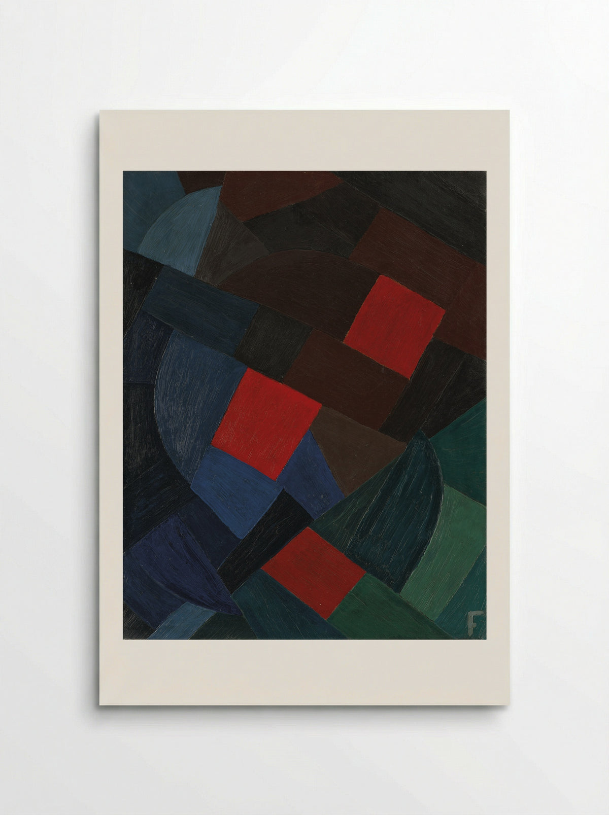 Komposition in Schwarz und Weiß - Otto Freundlich - Poster