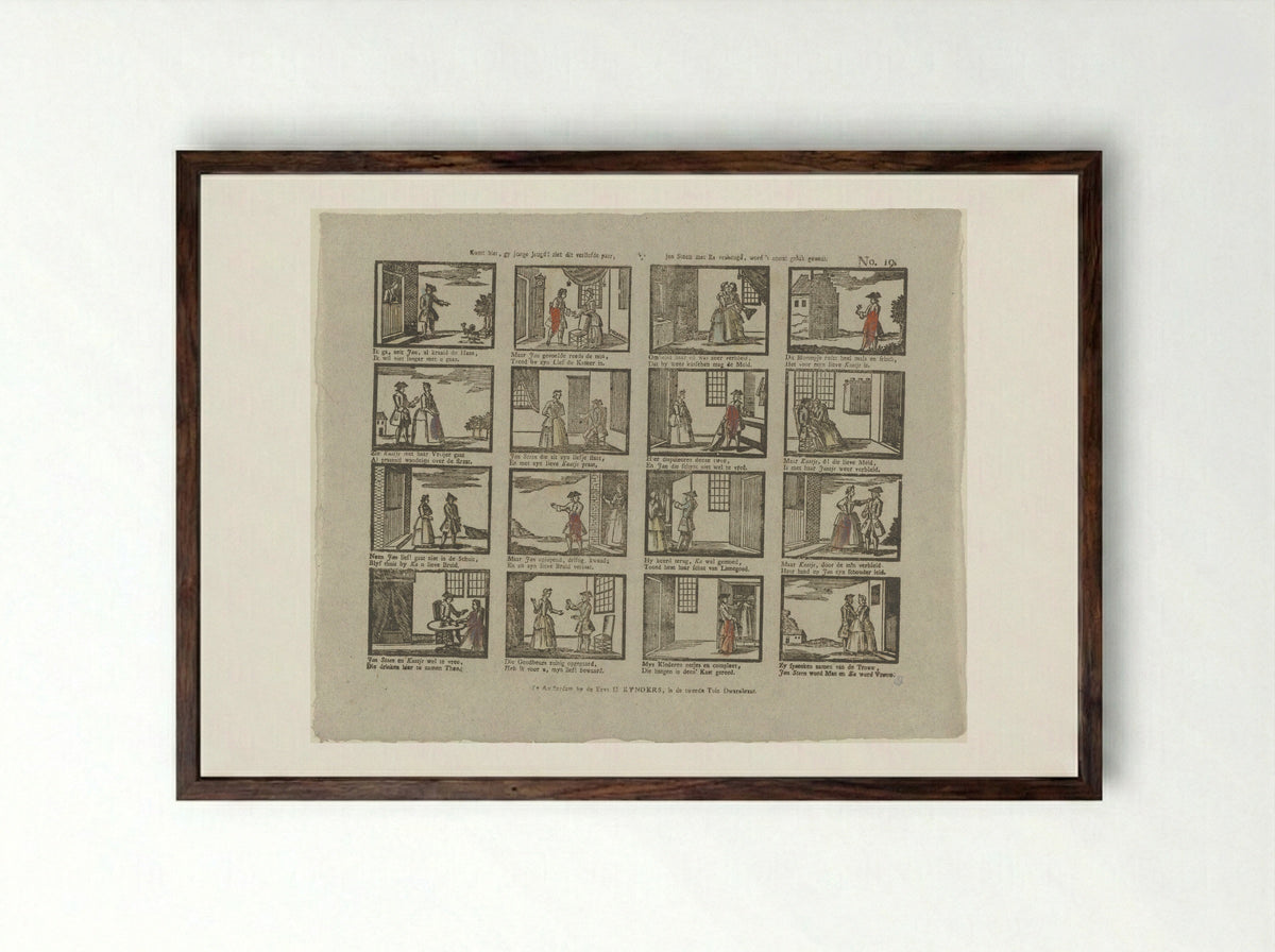 Komt hier, gy jonge jeugd! - Jacobus Wendel - Framed Print Dark Wood