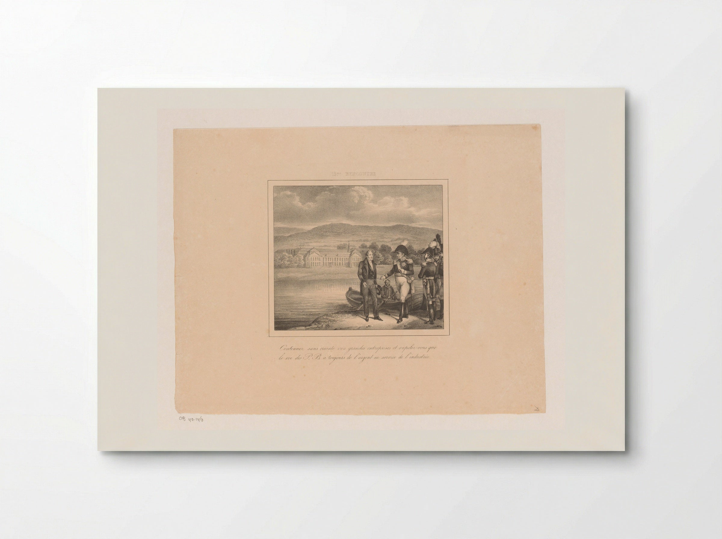 Koning Willem I ontmoet John Cockerill - Jean Baptiste Ambroise Marcellin Jobard - Poster