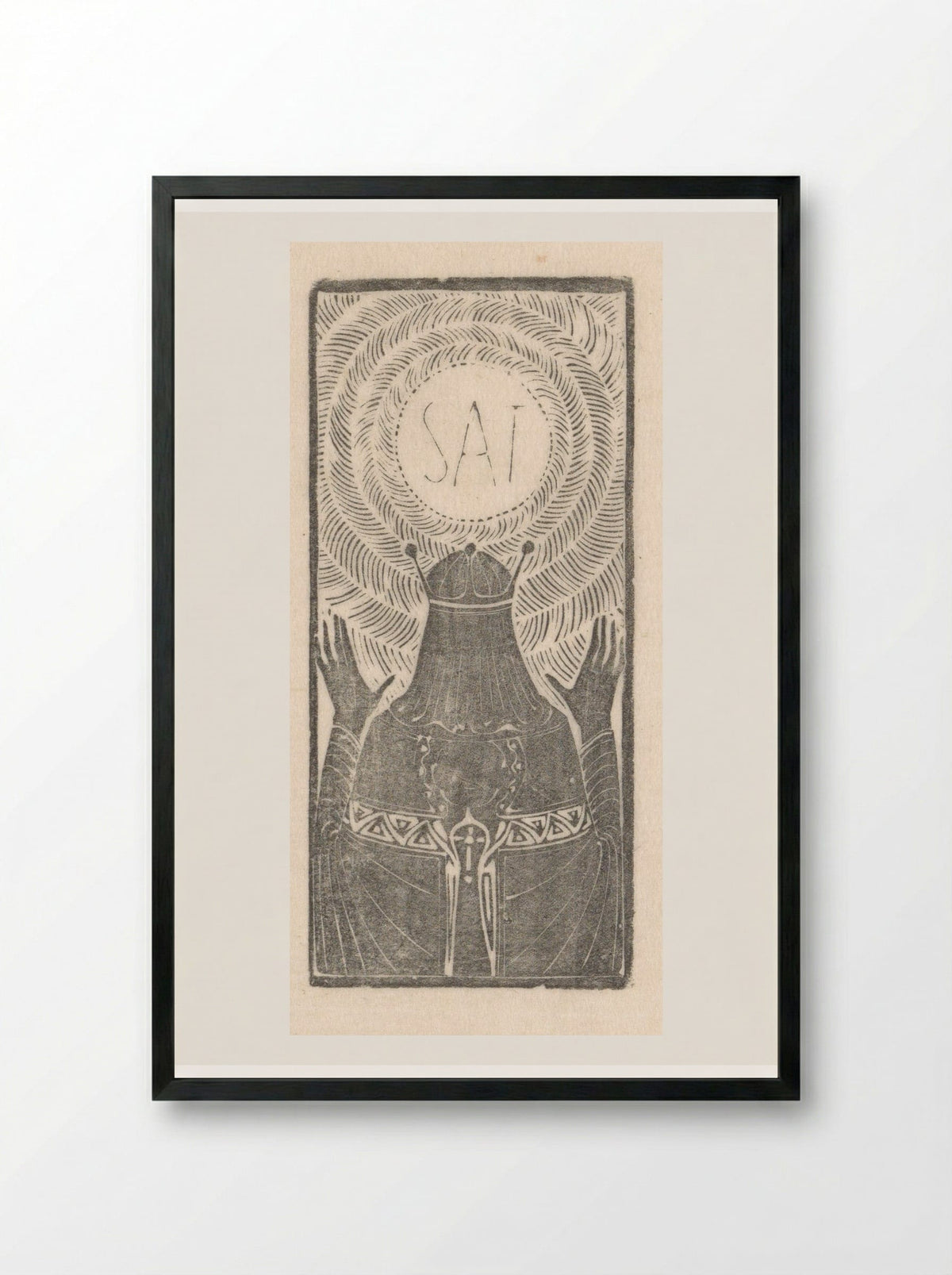 Koning kijkend naar de zon - Karel Petrus Cornelis de Bazel - Framed Print Black