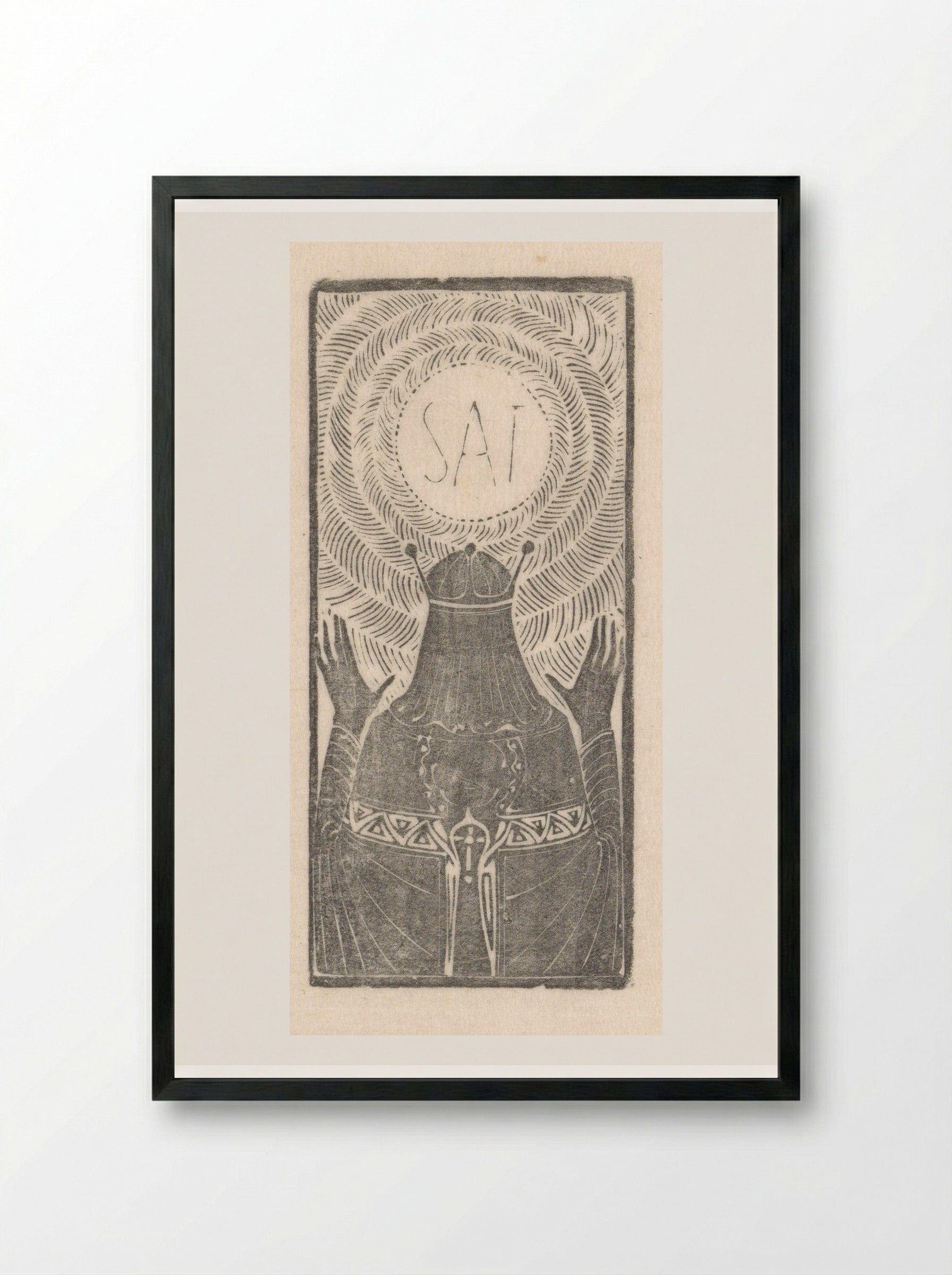 Koning kijkend naar de zon - Karel Petrus Cornelis de Bazel - Framed Print Black