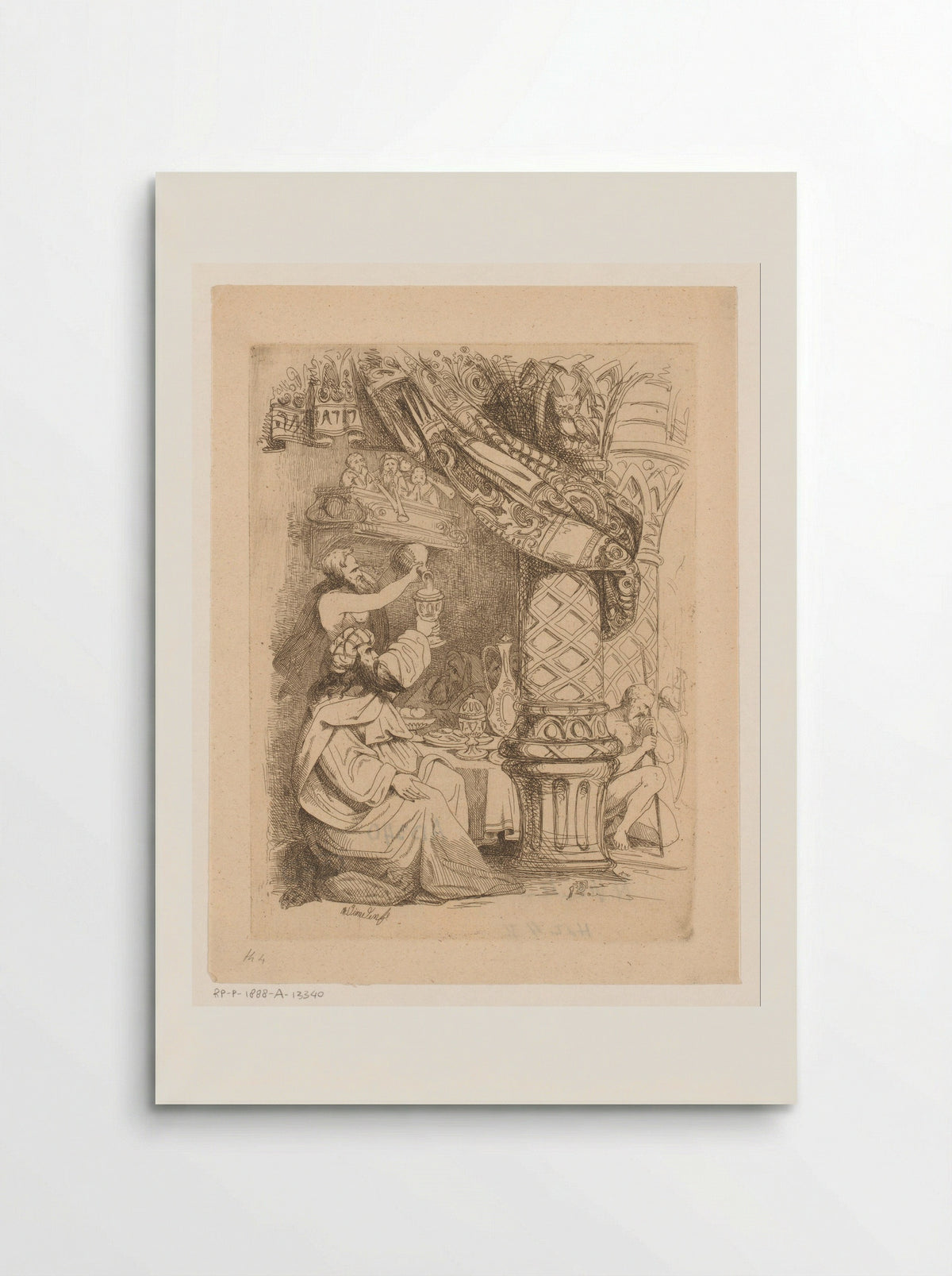Koning met een pauw - Franciscus Andreas Durlet - Poster