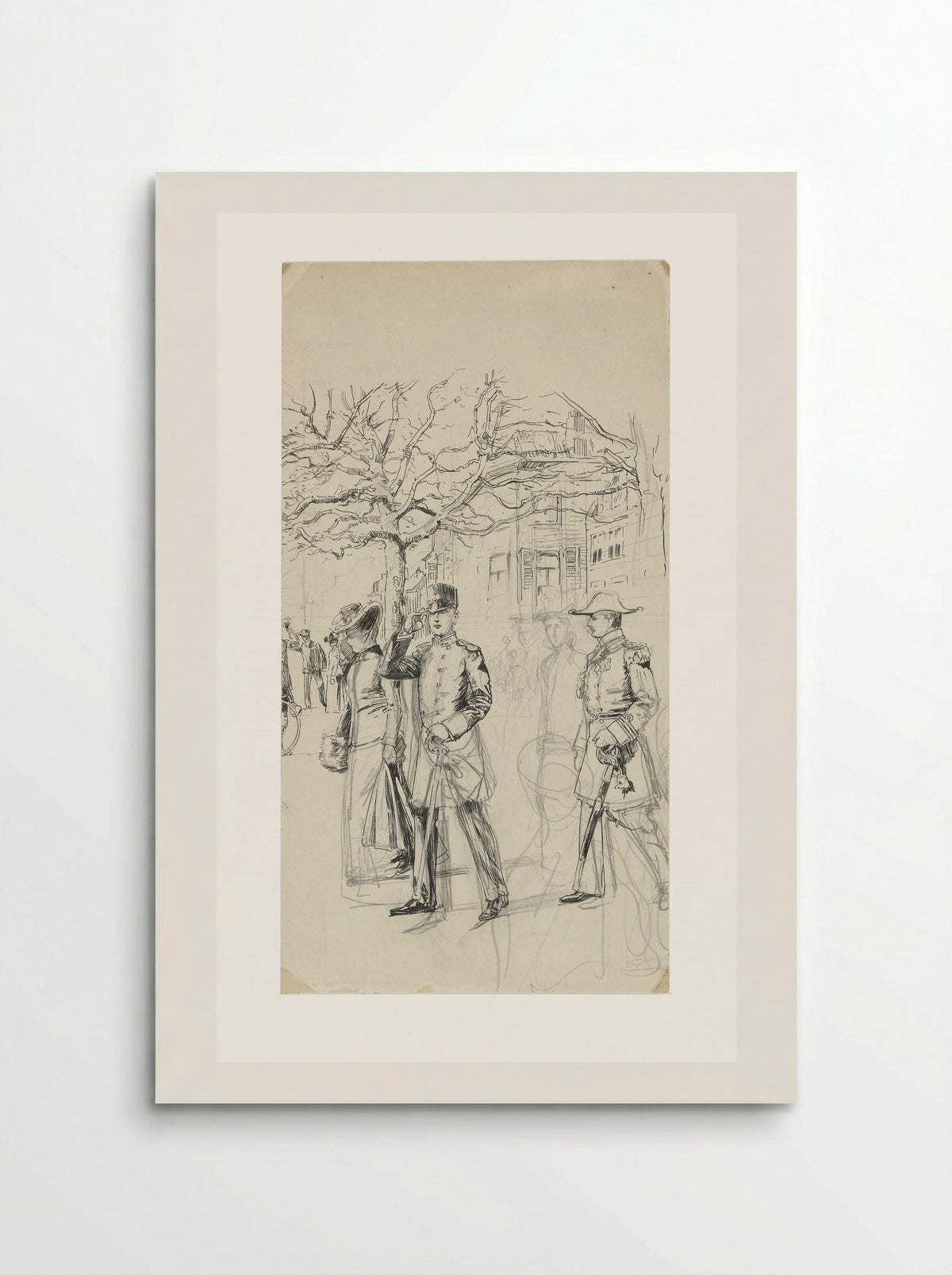 Koningin Wilhelmina en Prins Hendrik tijdens hun bezoek aan de koningin-moeder te 's-Gravenhage - Jan Hoynck van Papendrecht - Poster