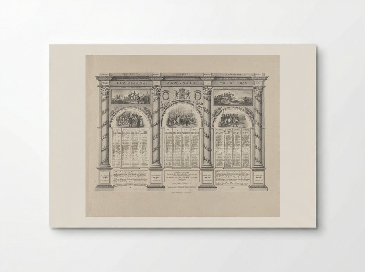 Koninklijke Almanach voor 1832 - Haatje Pieters Oosterhuis - Poster