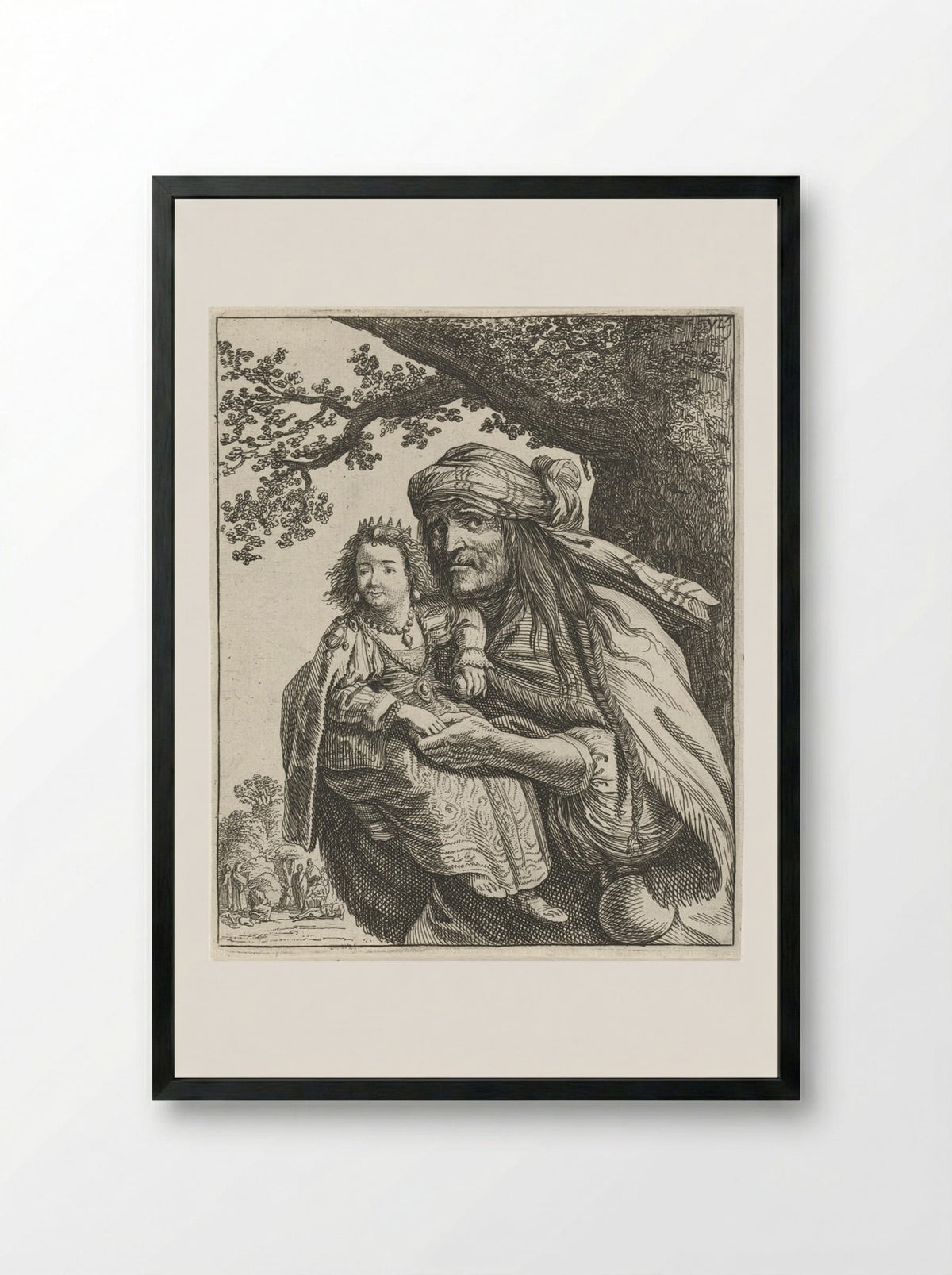 Konstance in gesprek met Don Jan - Pieter Nolpe - Framed Print Black