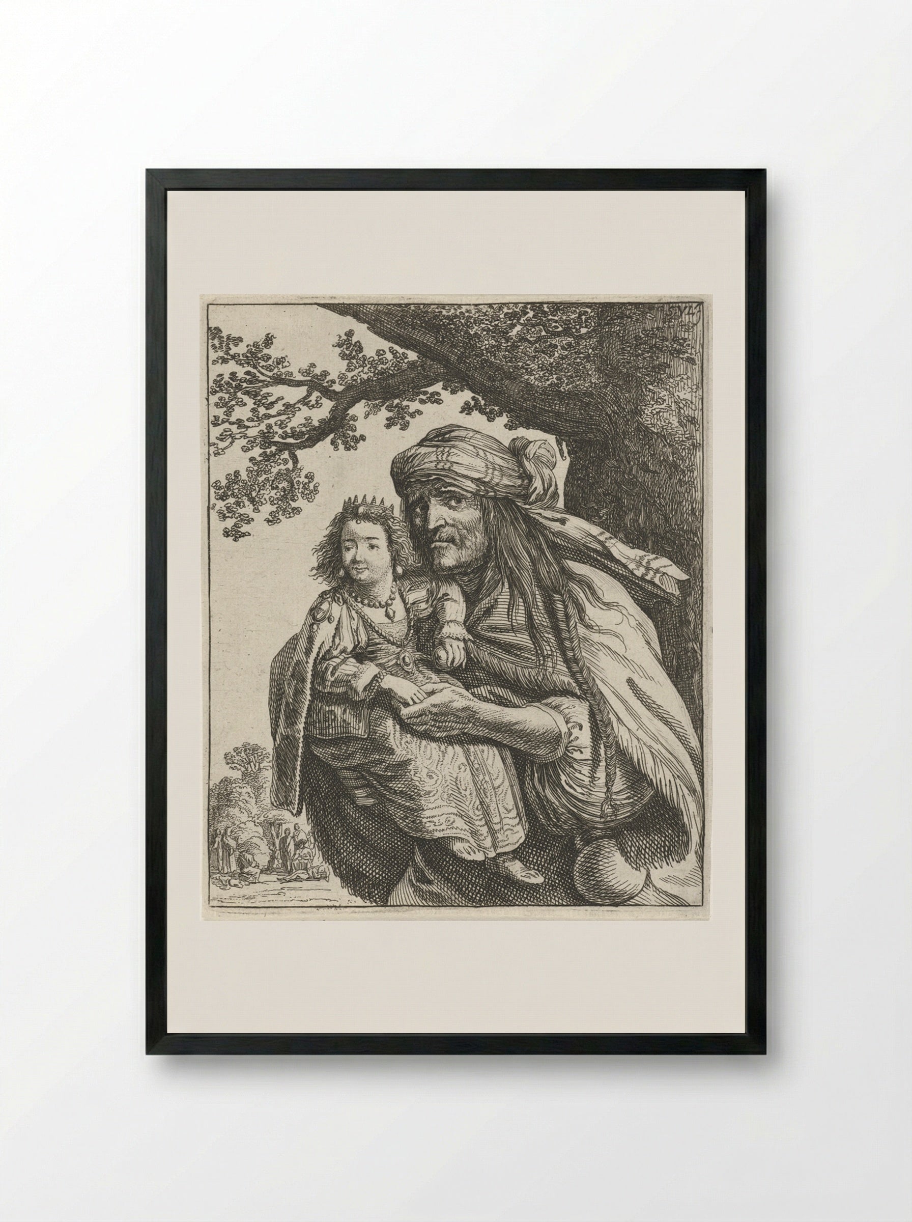 Konstance in gesprek met Don Jan - Pieter Nolpe - Framed Print Black