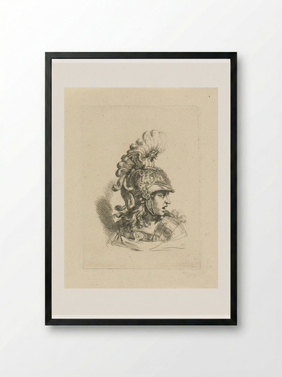 Kop van Minerva - Gerard de Lairesse - Framed Print Black