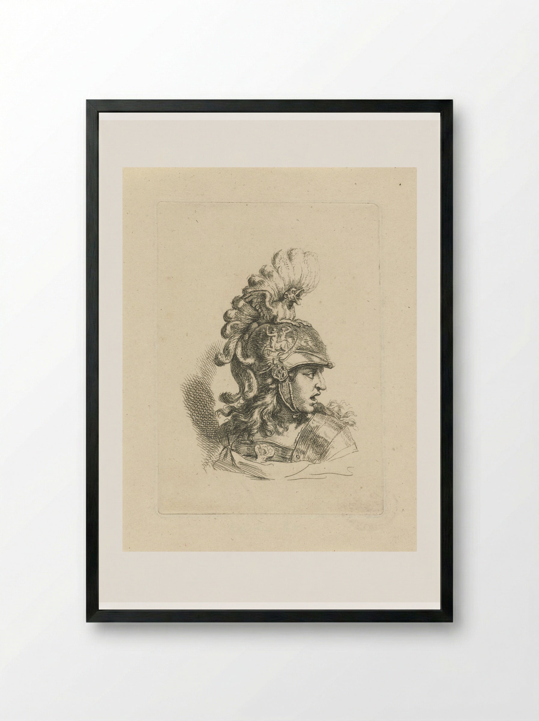 Kop van Minerva - Gerard de Lairesse - Framed Print Black