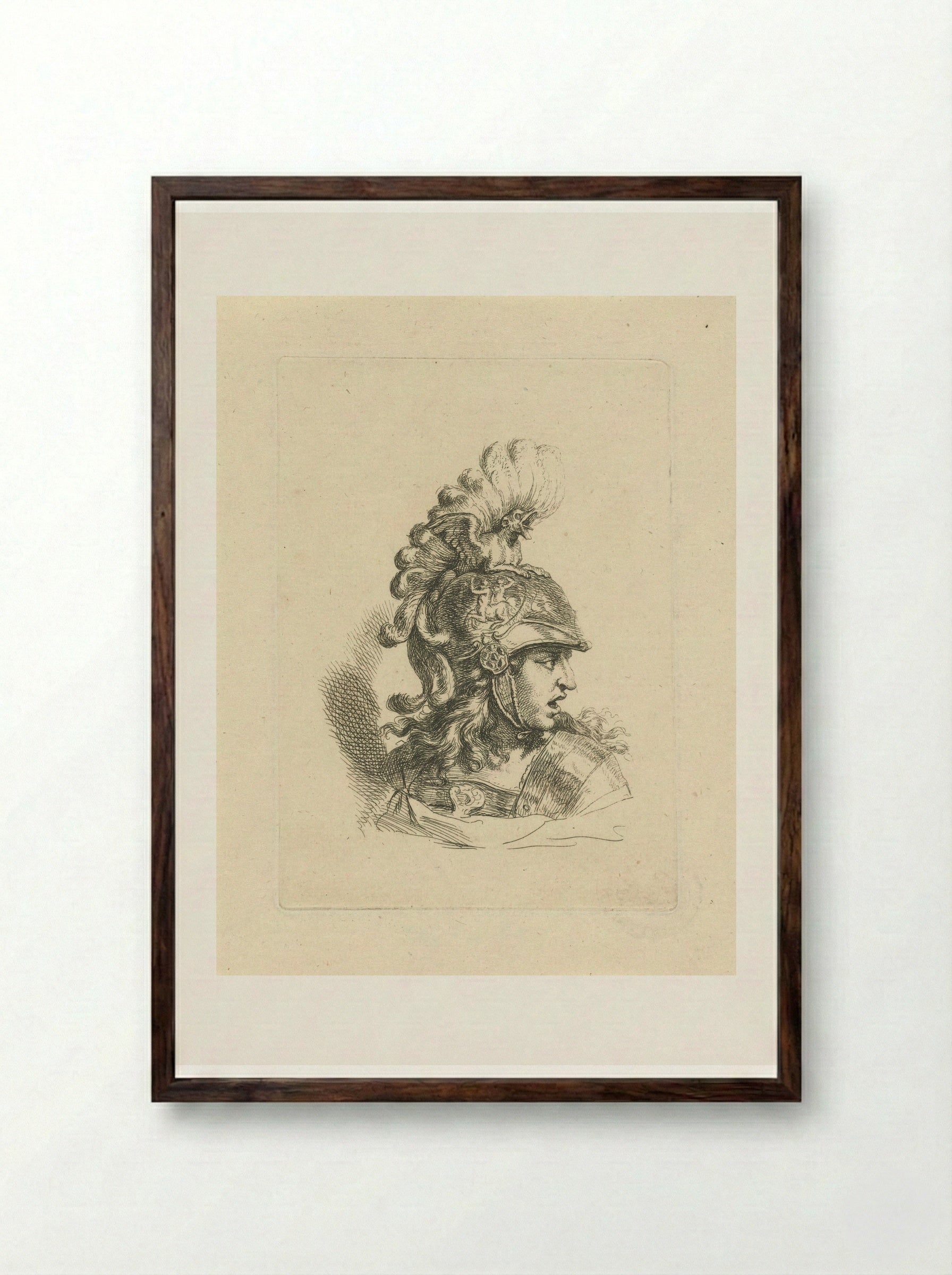 Kop van Minerva - Gerard de Lairesse - Framed Print Dark Wood