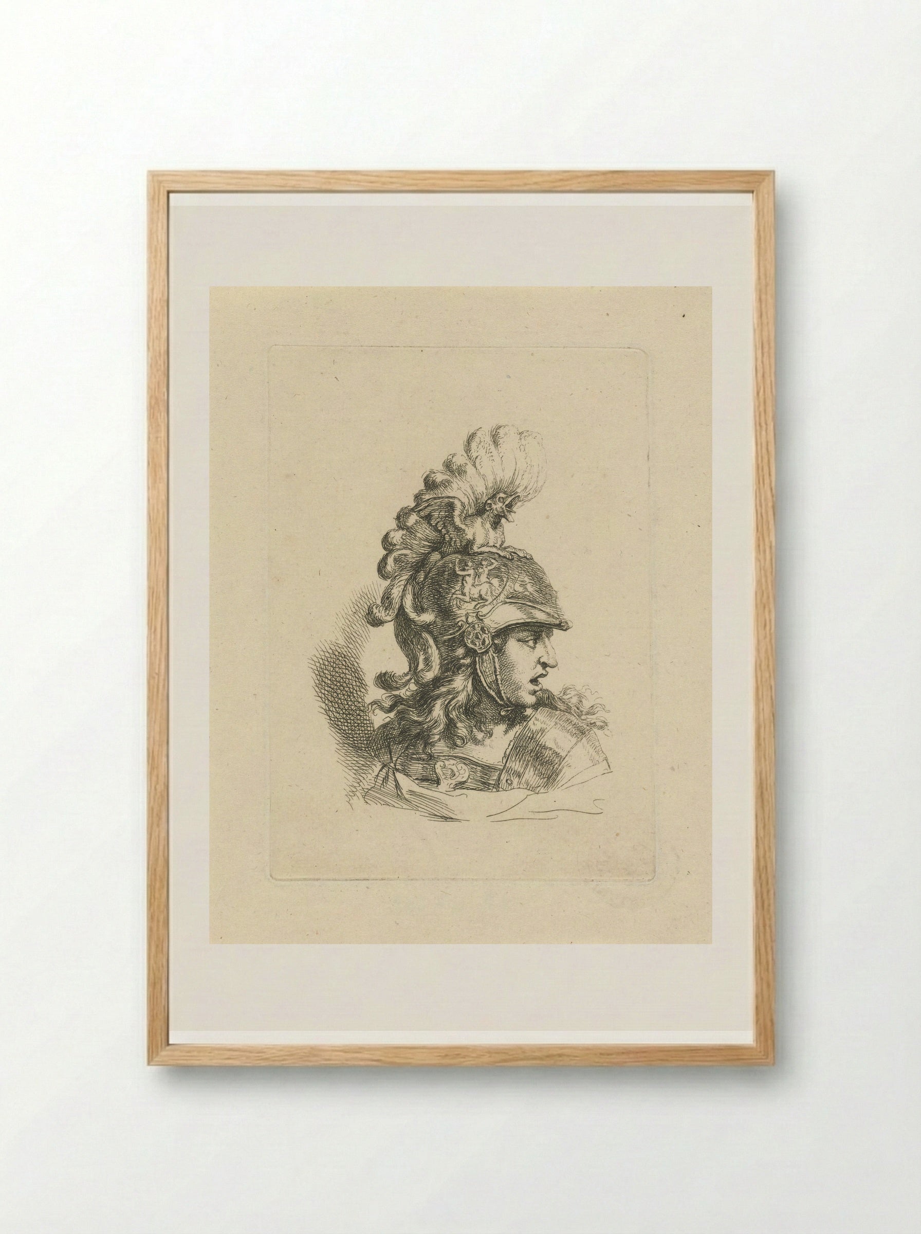 Kop van Minerva - Gerard de Lairesse - Framed Print Wood