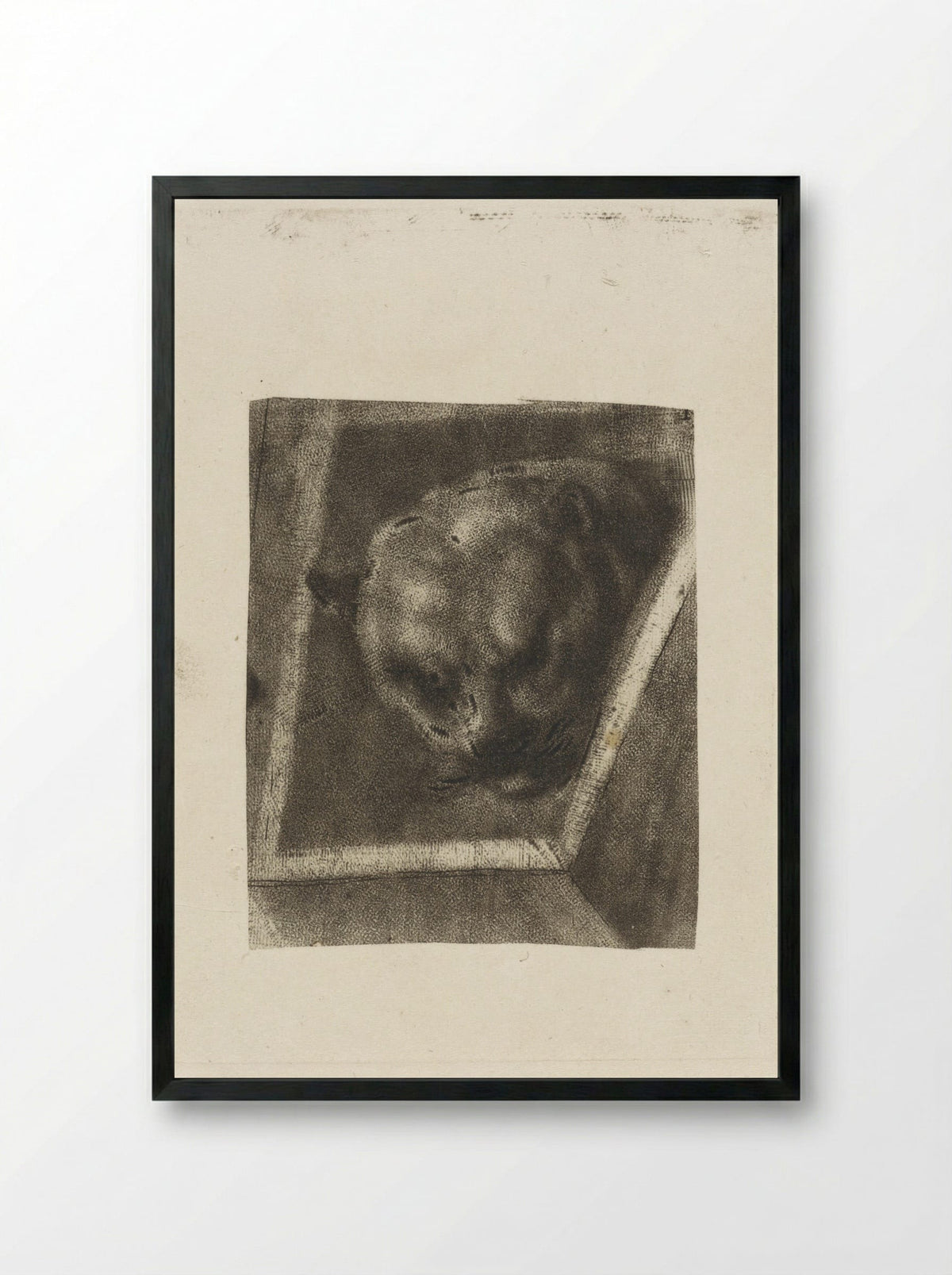 Kop van een panter - Dirk van der Toorn - Framed Print Black