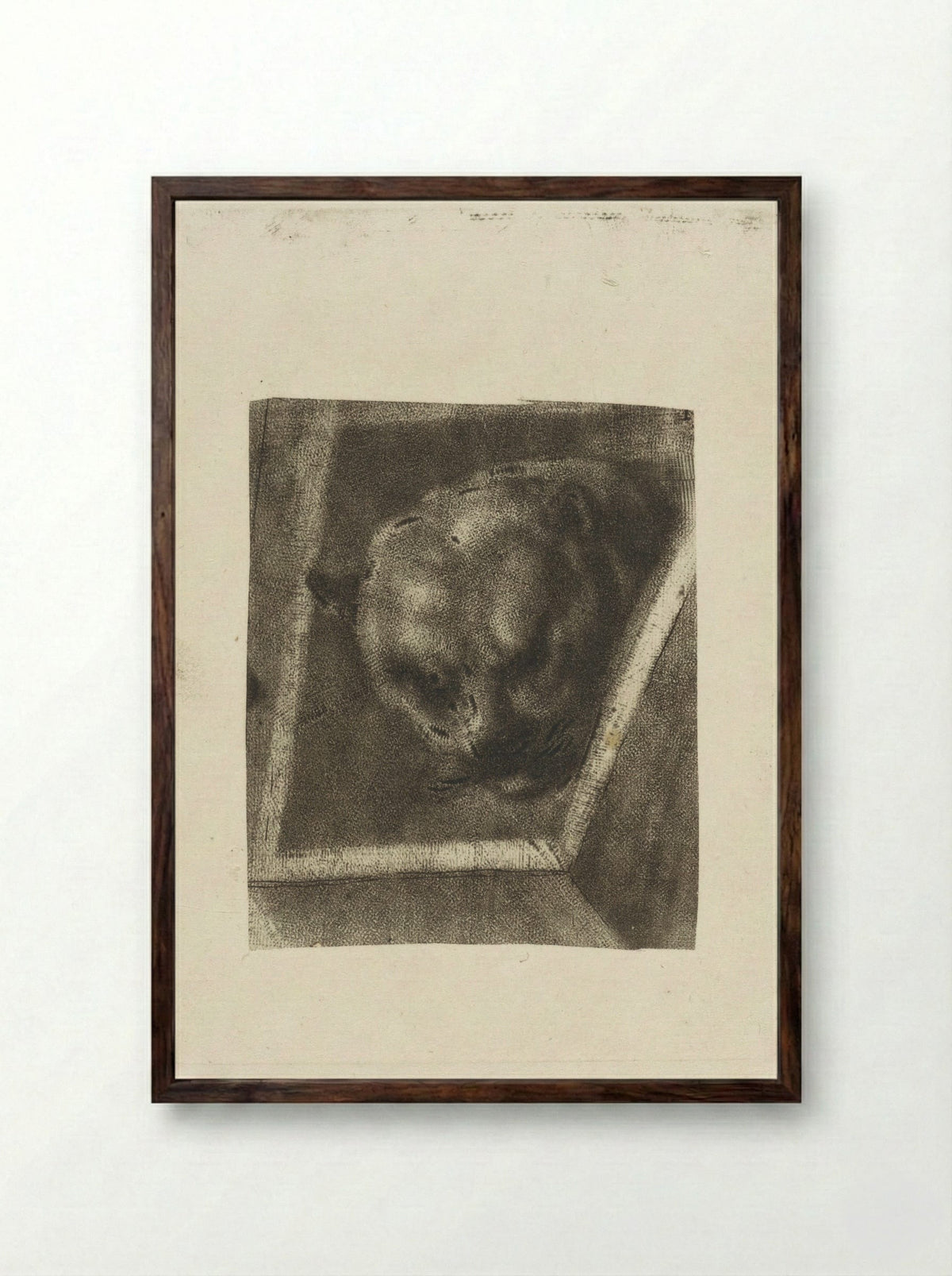 Kop van een panter - Dirk van der Toorn - Framed Print Dark Wood