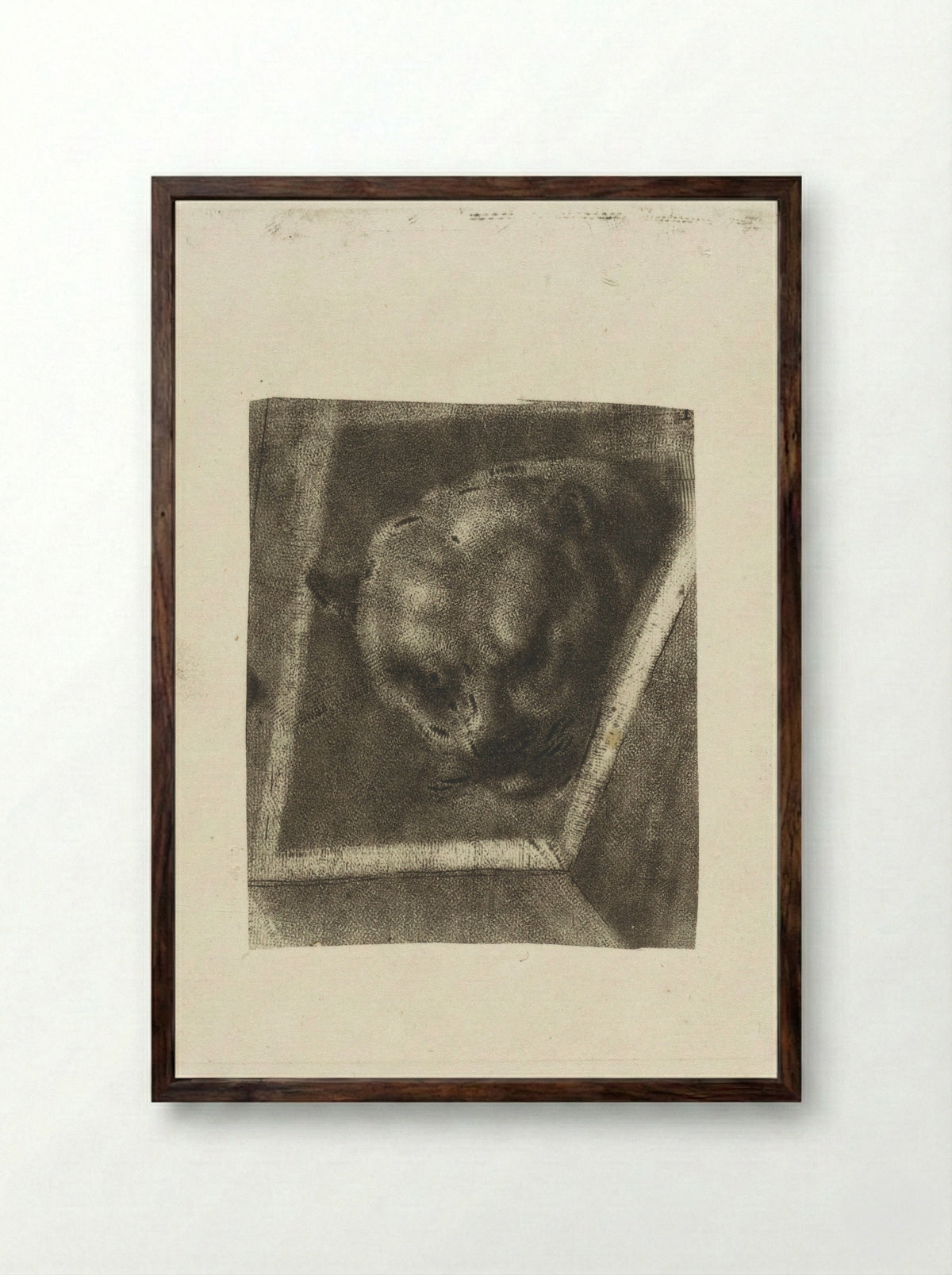 Kop van een panter - Dirk van der Toorn - Framed Print Dark Wood