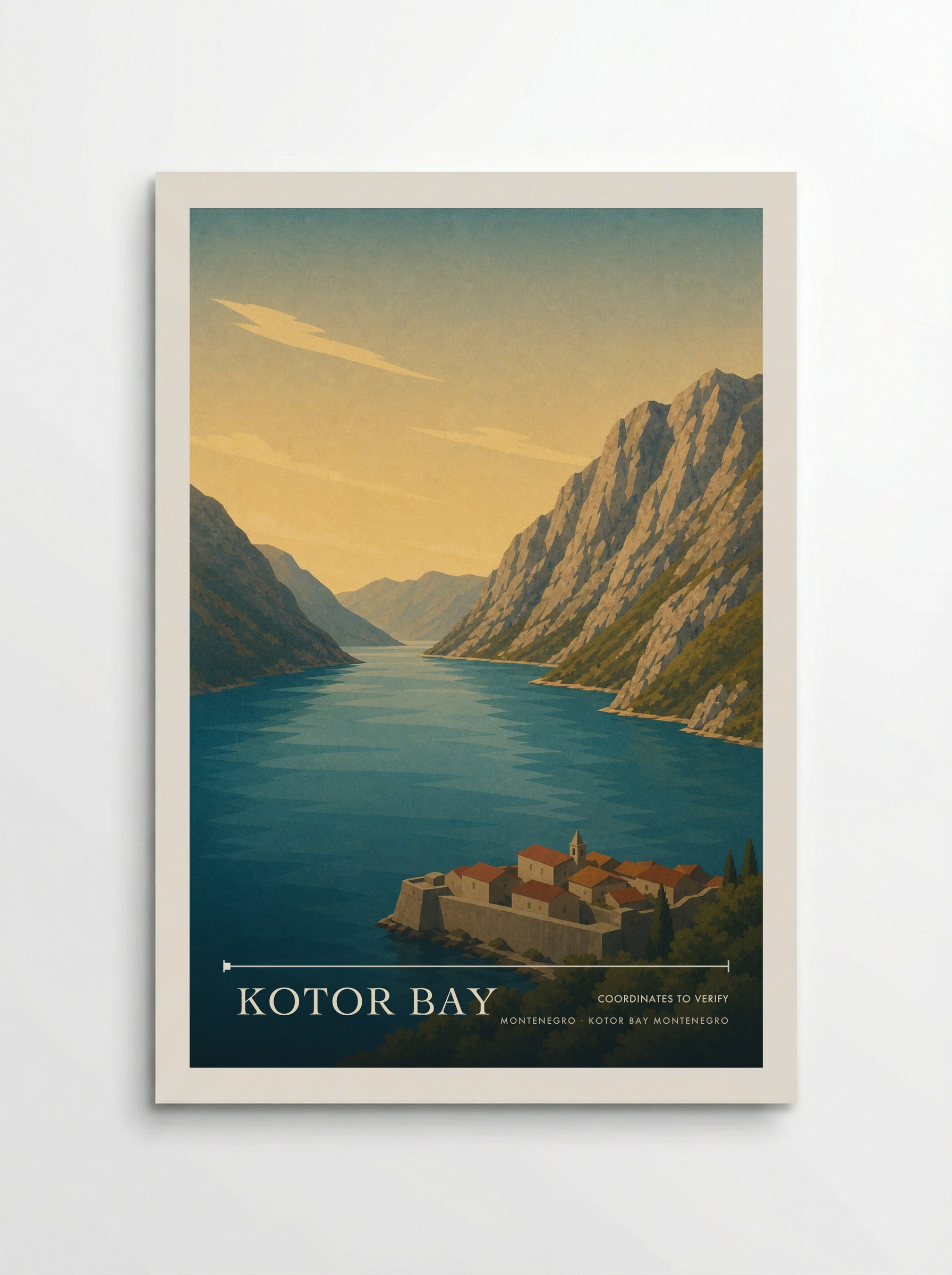 Kotor Bay Montenegro Kotor Bay Montenegro Travel Poster - Poster