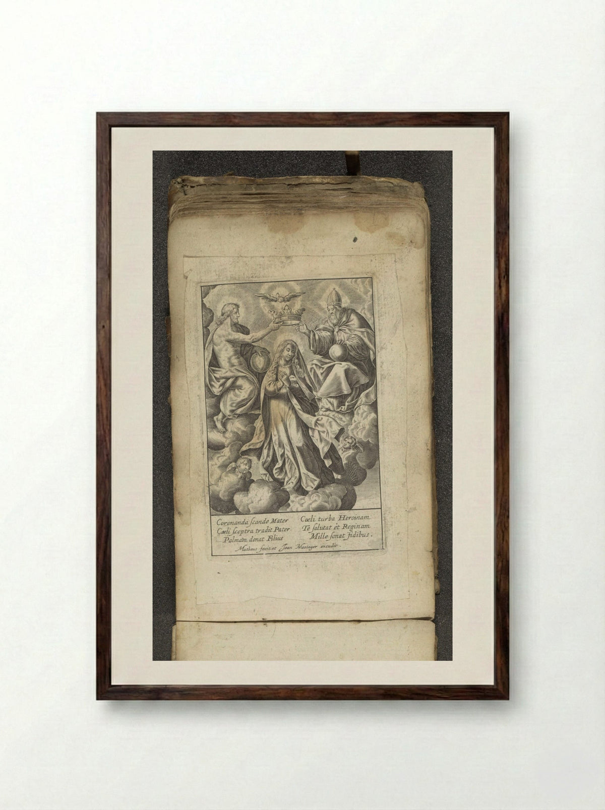 Kroning van Maria - Matheus - Framed Print Dark Wood