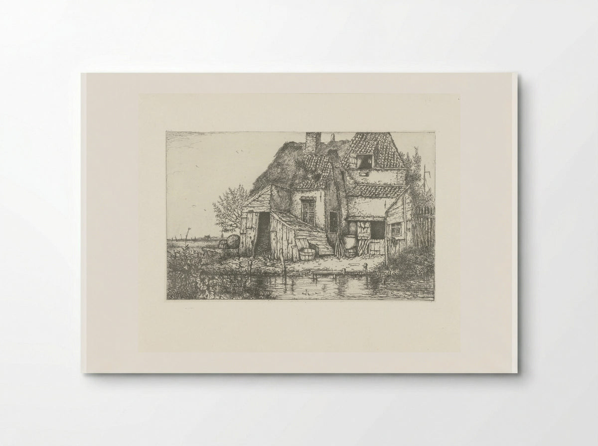 Krotwoning aan een beek - Jacobus Ludovicus Cornet - Poster