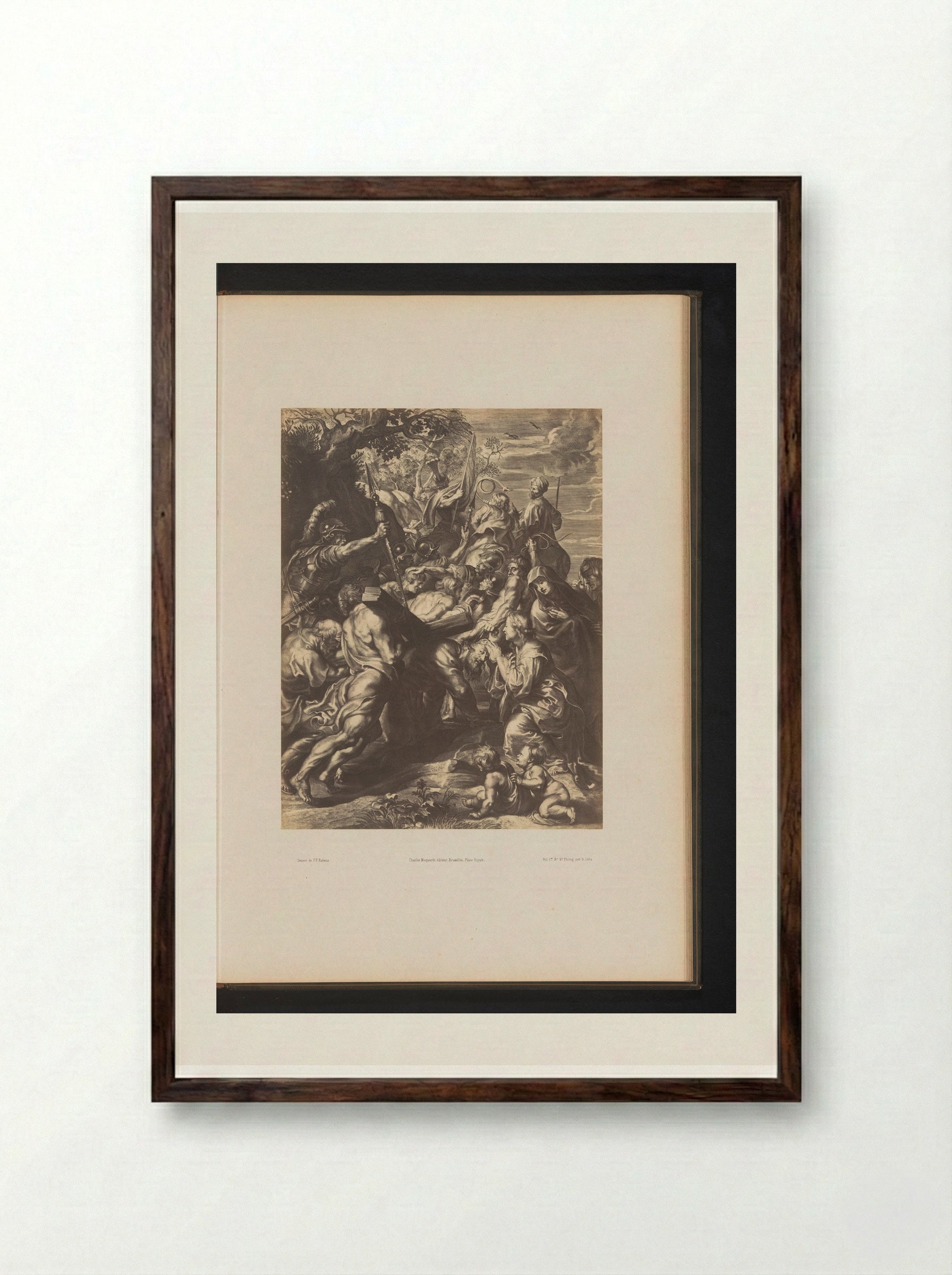 Kruisdraging - Paulus Pontius - Framed Print Dark Wood