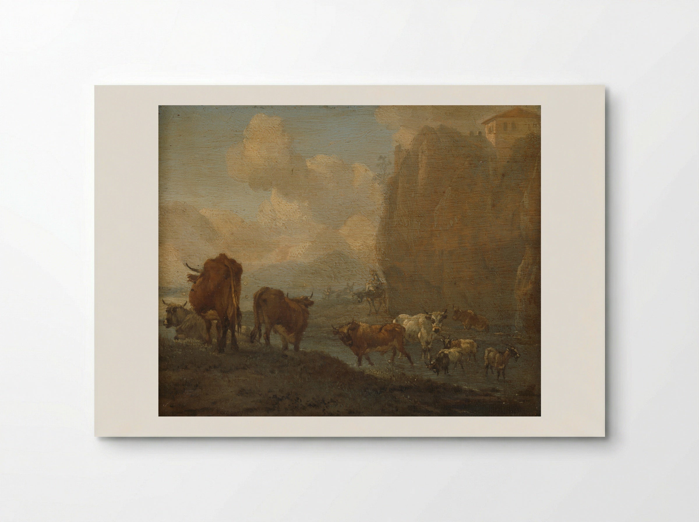 Kudde bij een rivier - Willem Romeyn - Poster