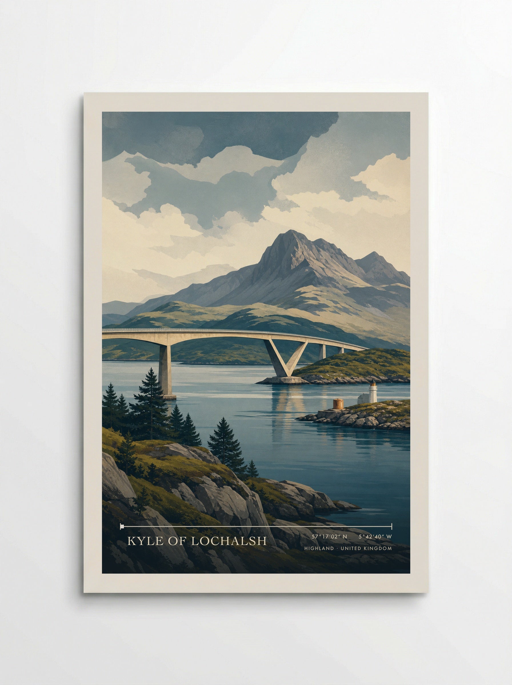 Kyle of Lochalsh Highland United Kingdom Travel Poster - Poster