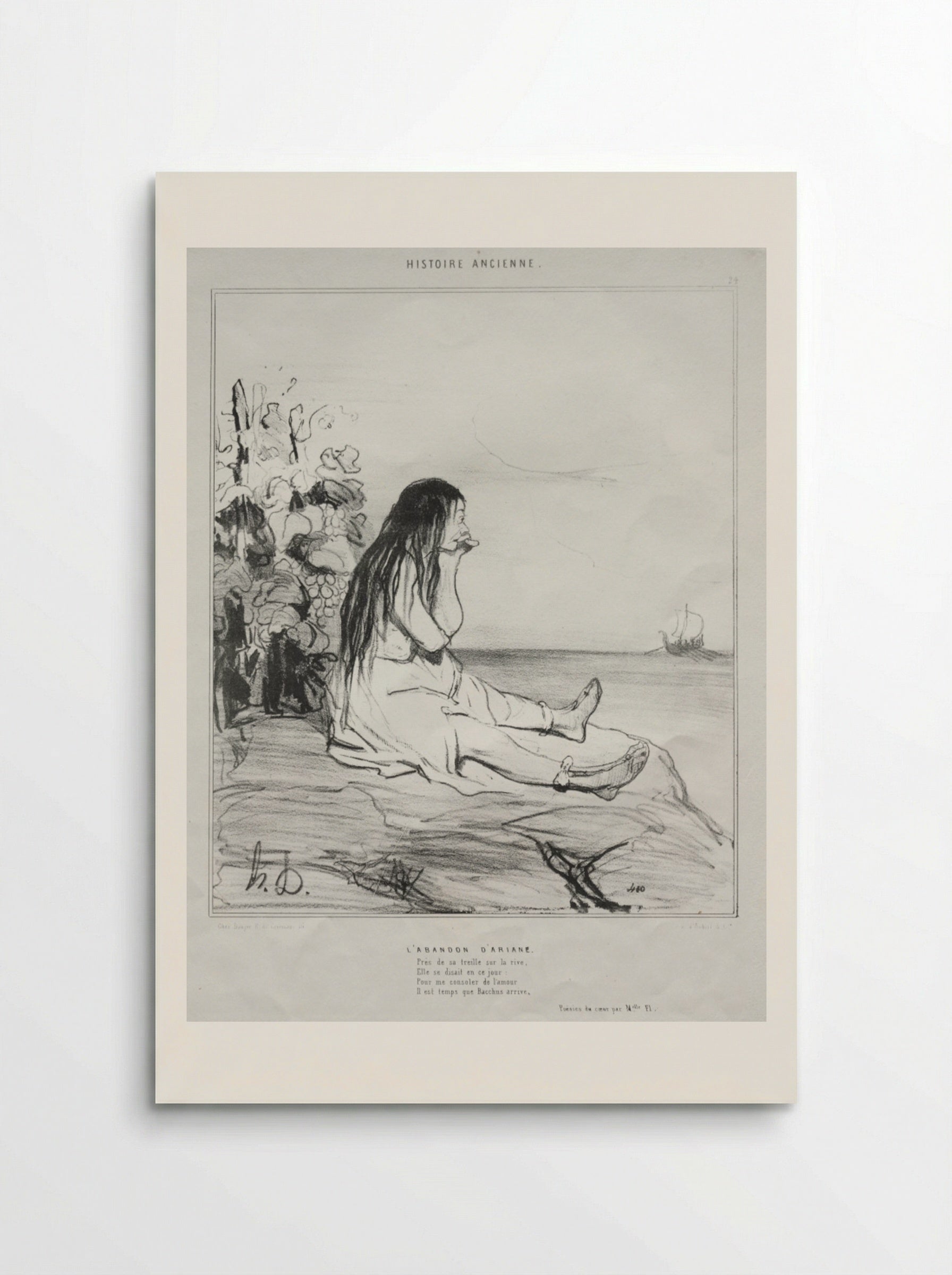 L'Abandon d'Ariane - Honoré Daumier - Poster