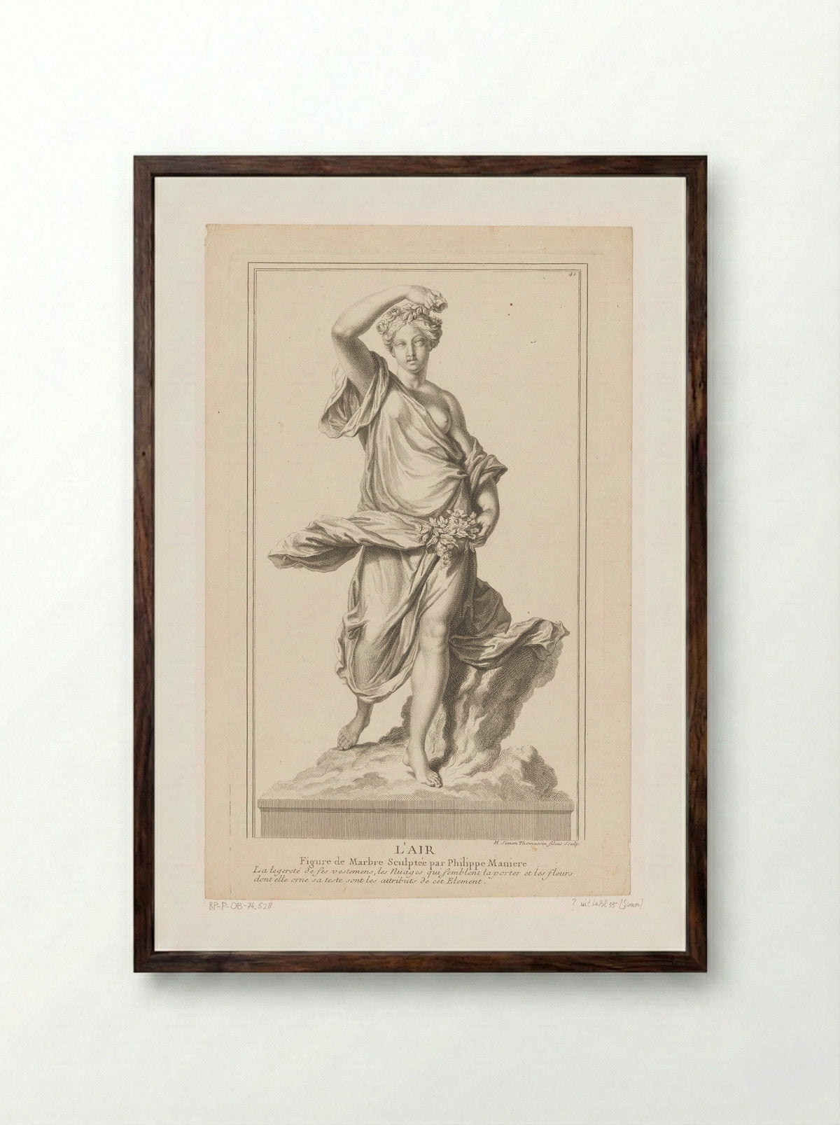 L'Air (After Philippe Magnier) - Simon Thomassin - Framed Print Dark Wood