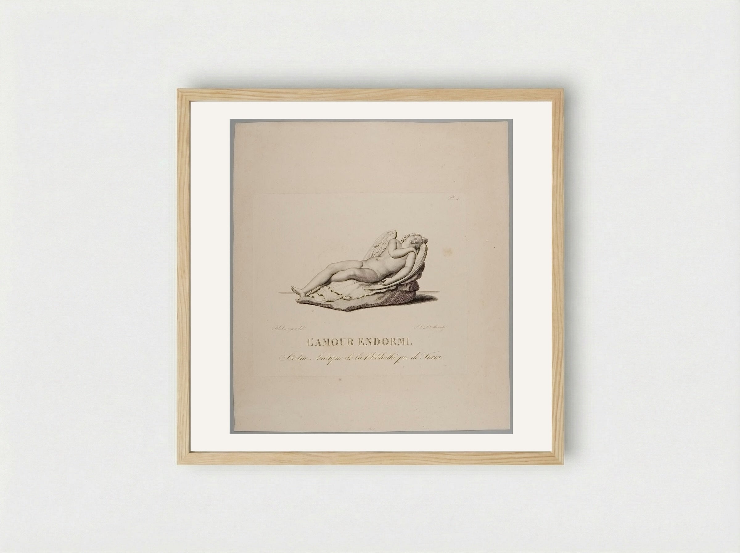 L'Amour Endormi - Jean Louis Potrelle - Framed Print Wood
