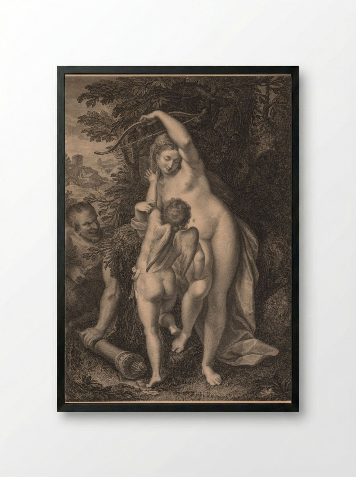 L'Amour désarmé - Christophe Guerin - Framed Print Black