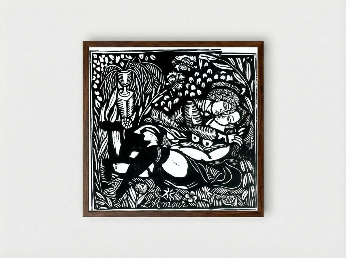 L'Amour - Raoul Dufy - Framed Print Dark Wood