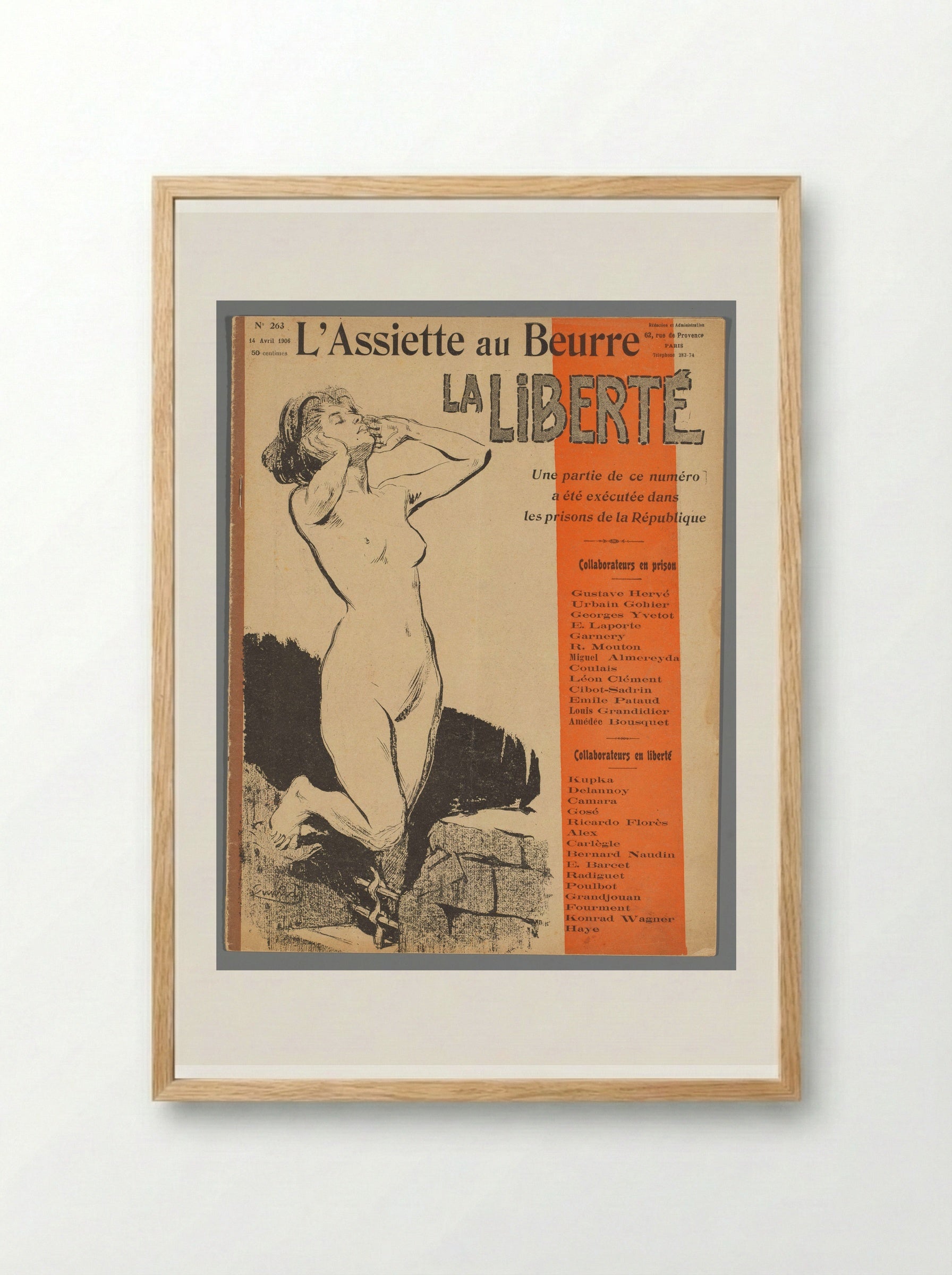L'Assiette au Beurre, No. 263 - Diverse Vervaardigers - Framed Print Wood