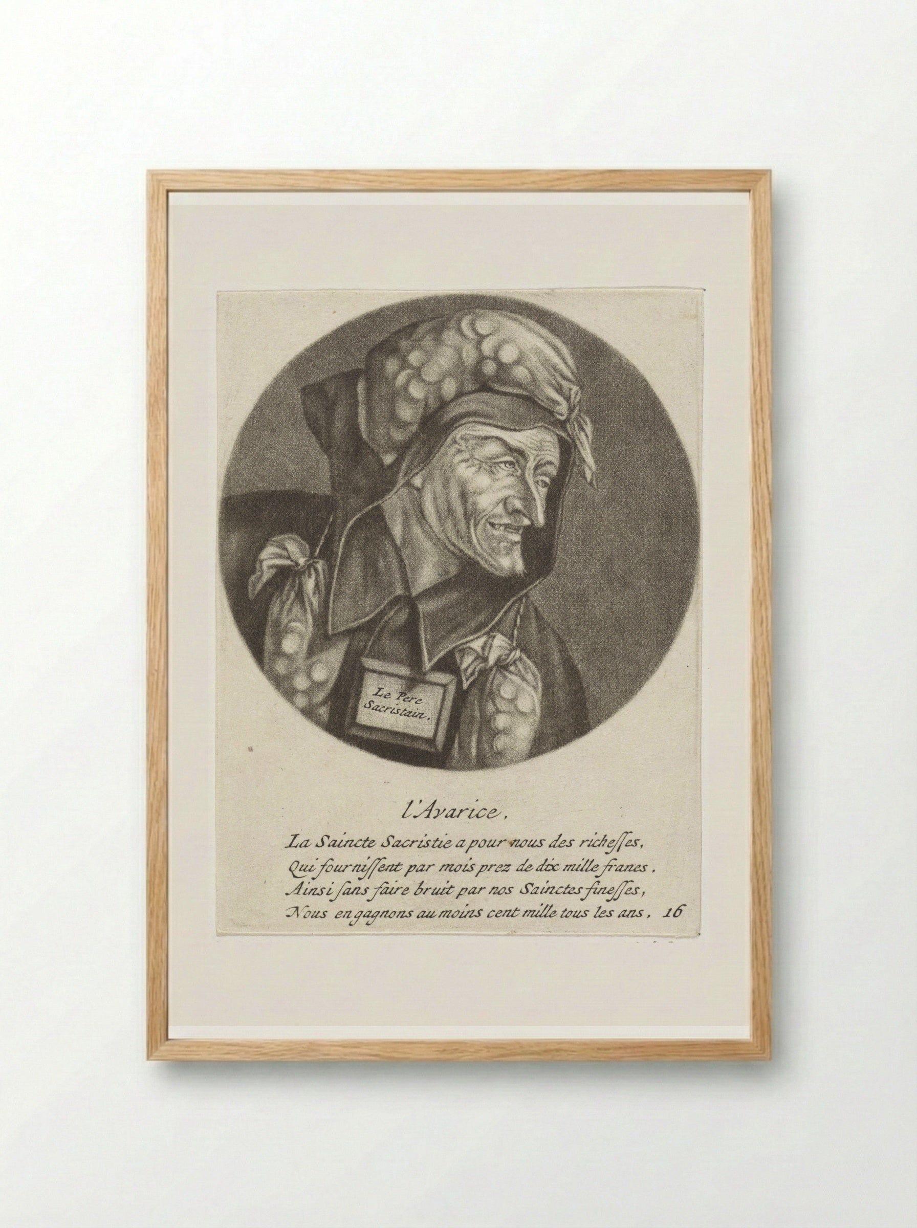 L'Avarice - Jacob Gole - Framed Print Wood