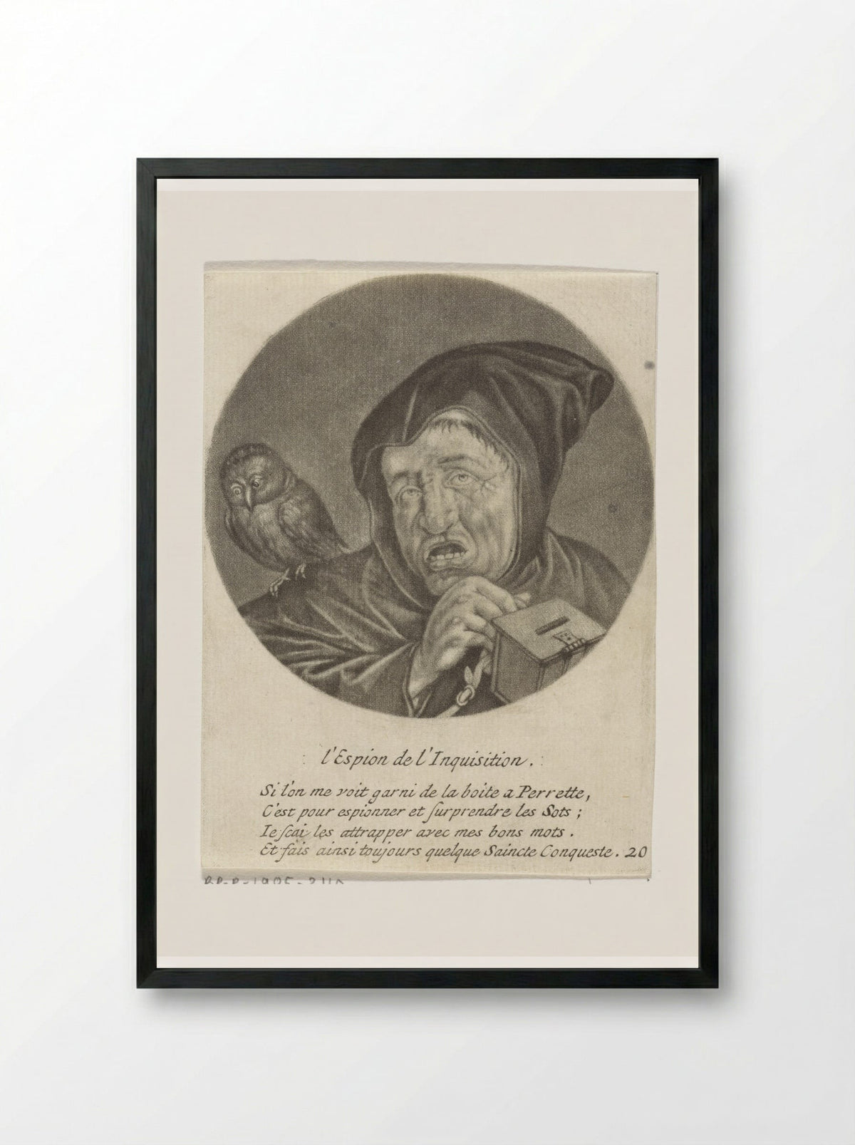 L'Espion de l'Inquisition - Jacob Gole - Framed Print Black