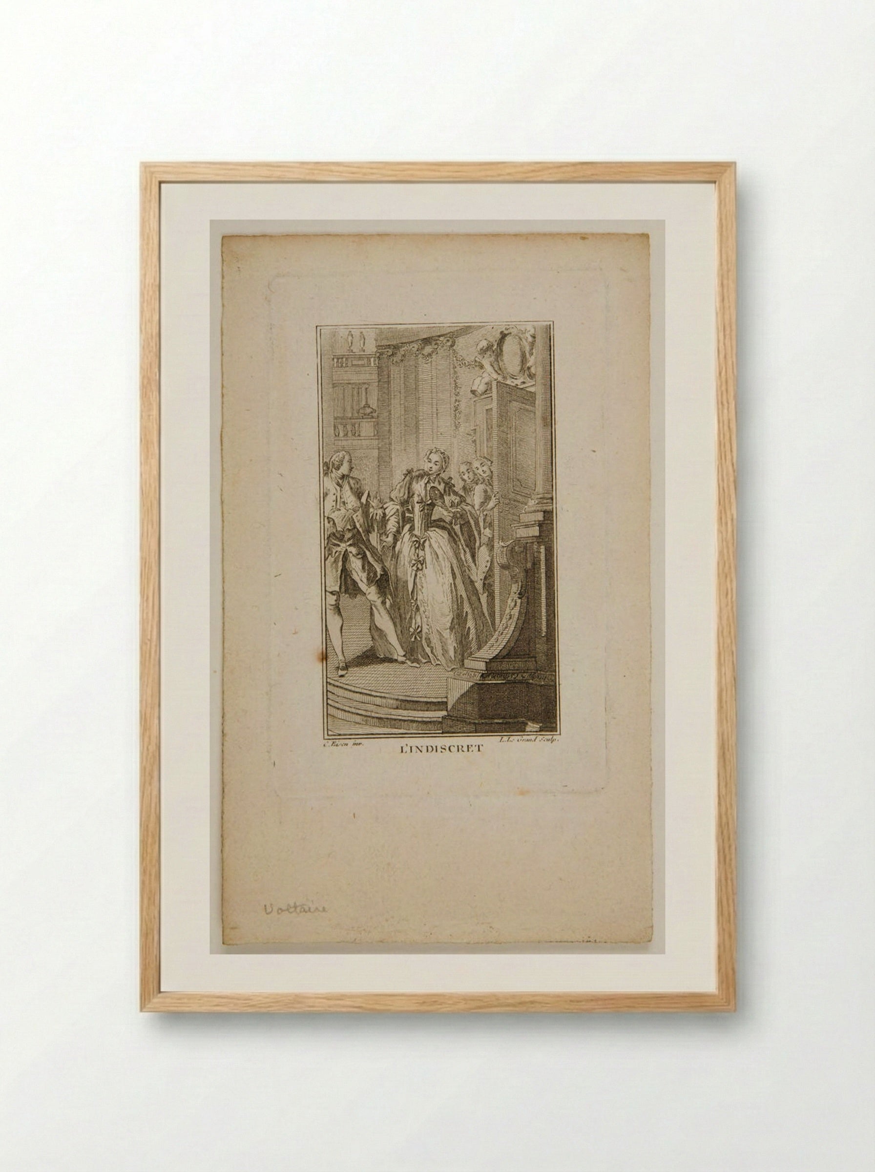 L'Indiscret - Louis Legrand - Framed Print Wood