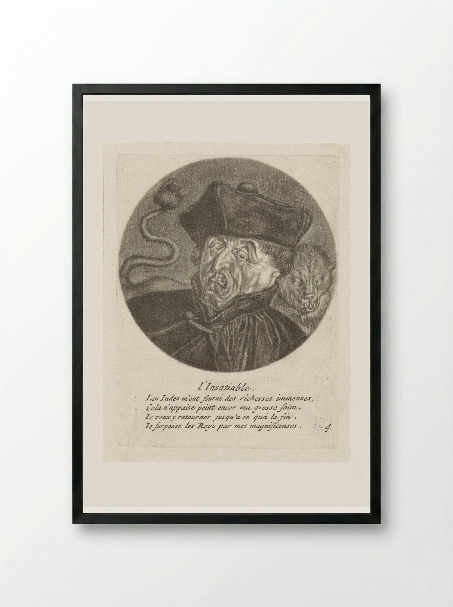 L'Insatiable - Jacob Gole - Framed Print Black