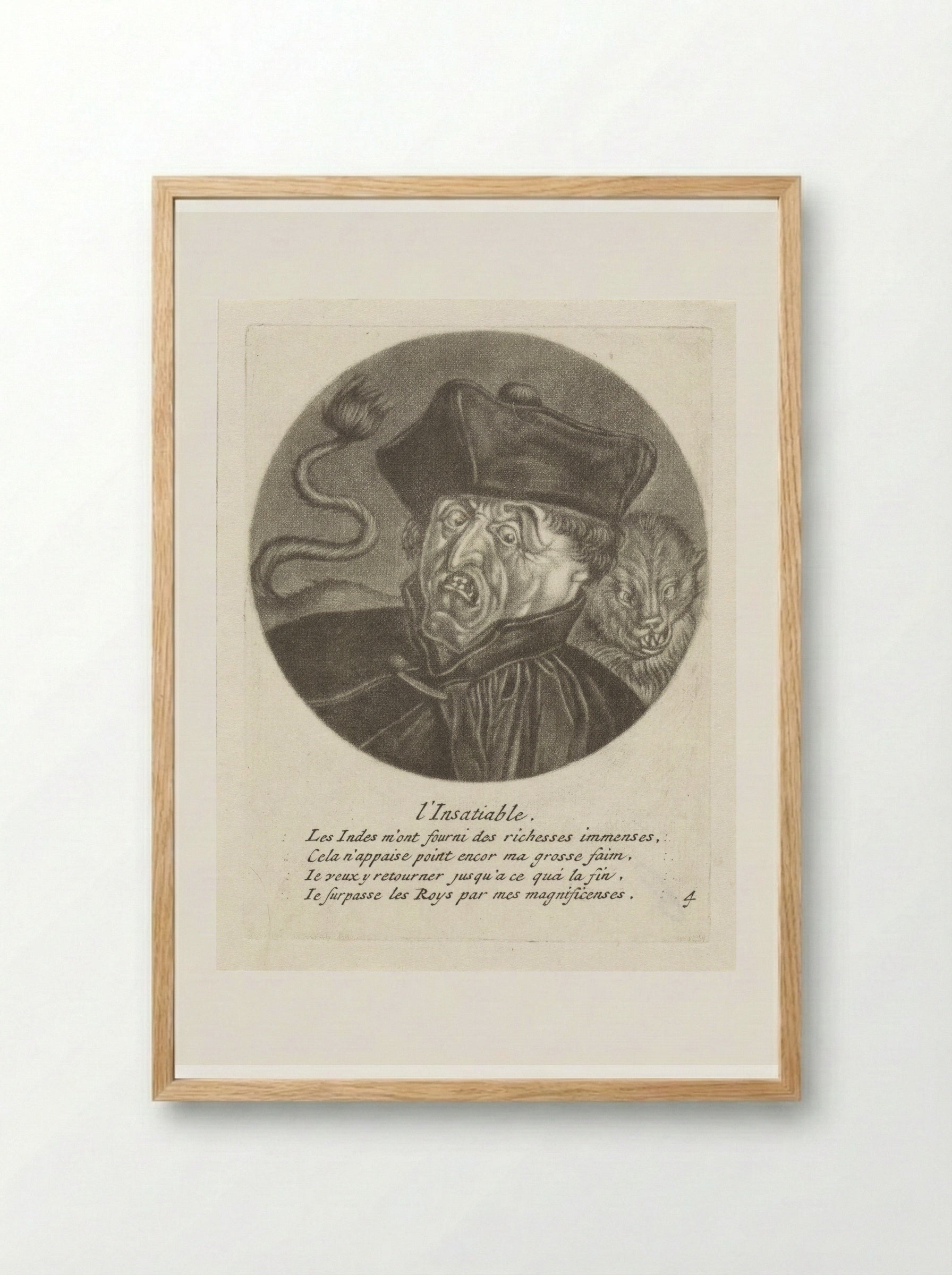L'Insatiable - Jacob Gole - Framed Print Wood