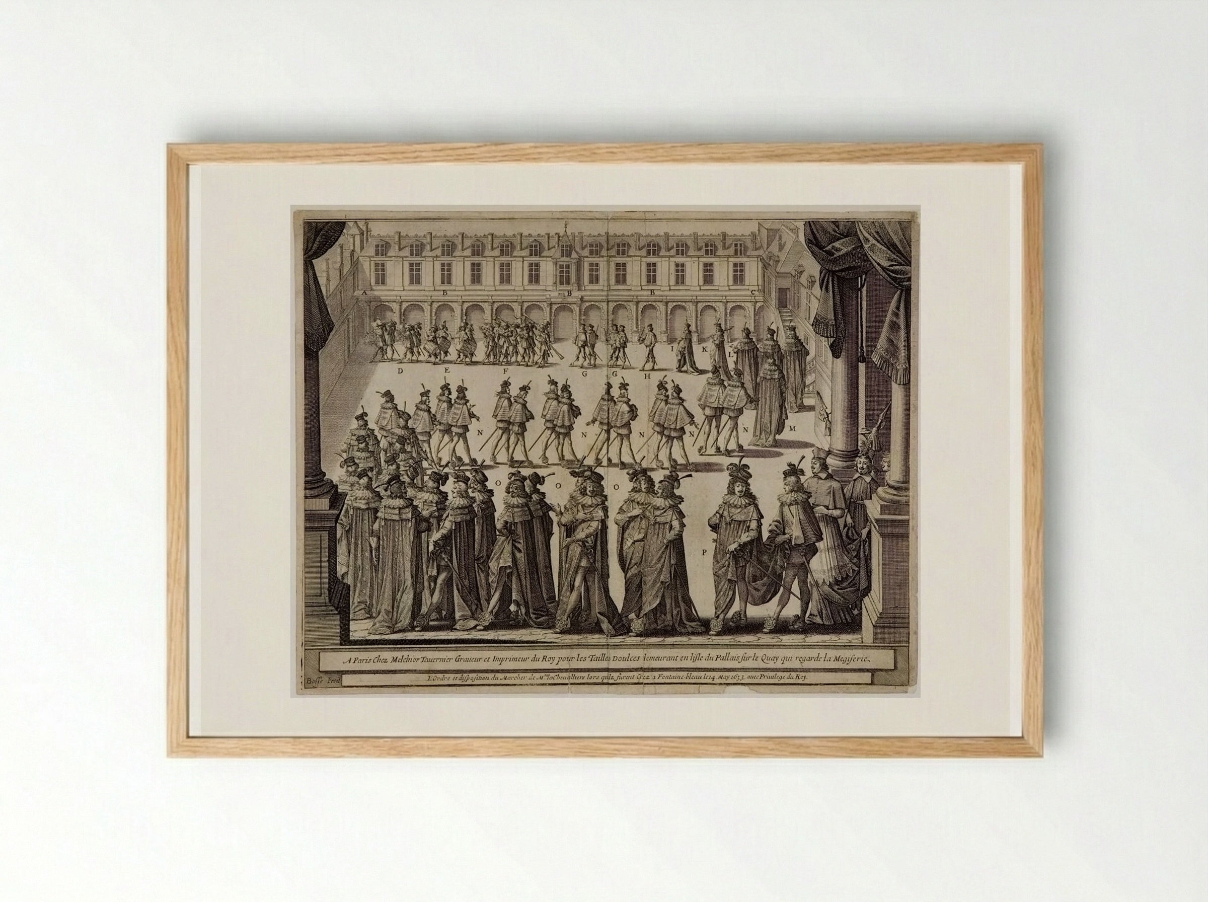 L'Ordre et disposition du marcher - Abraham Bosse - Framed Print Wood