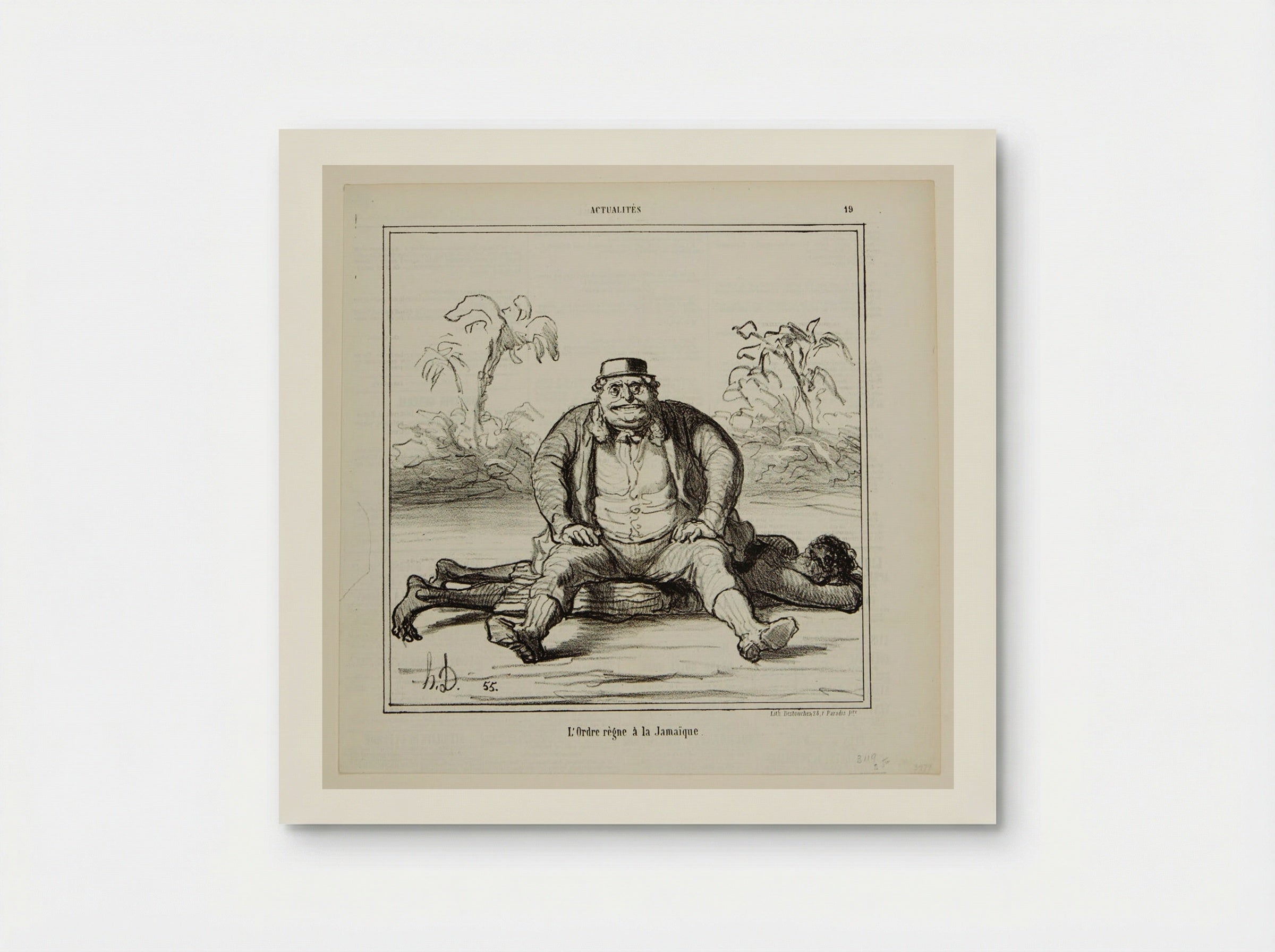 L'Ordre règne à la Jamaïque - Honoré-Victorin Daumier - Poster