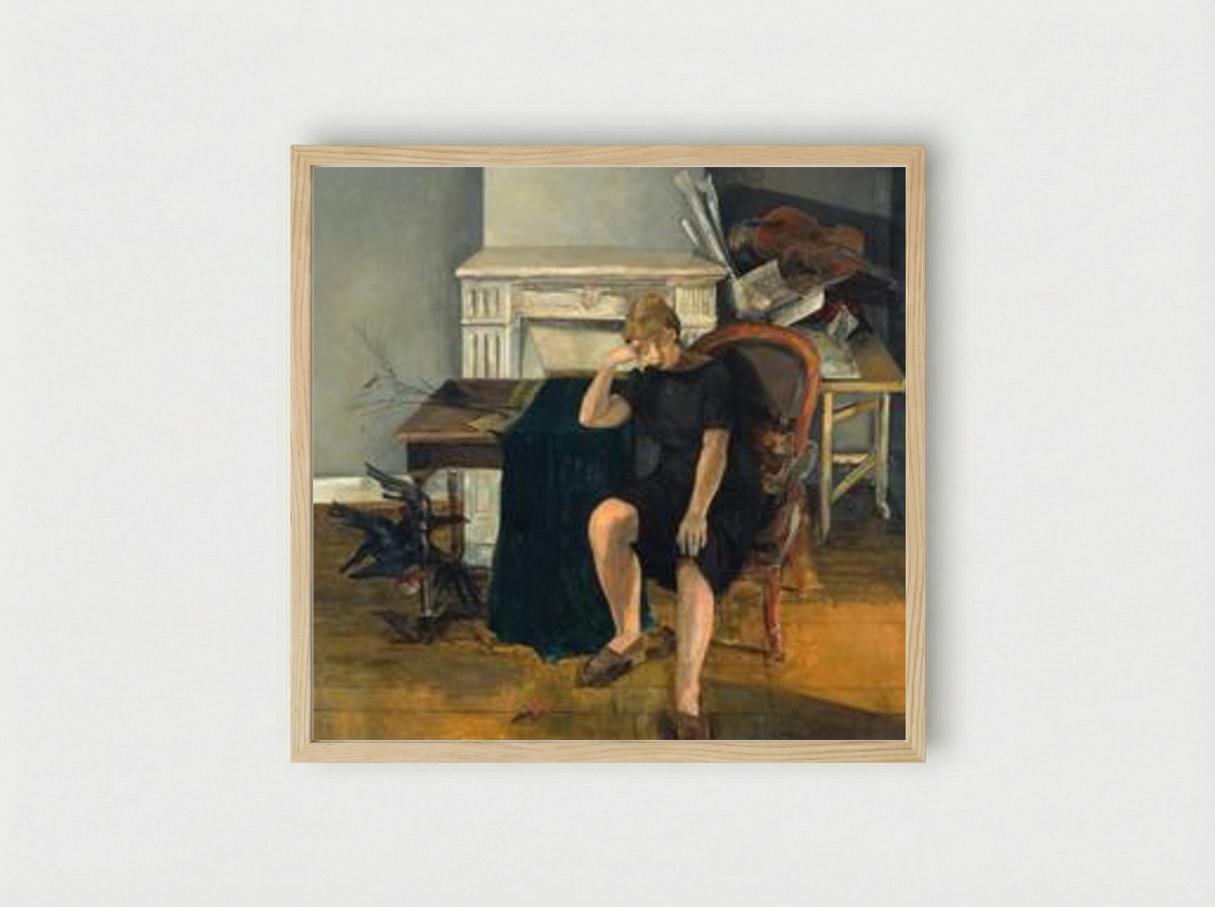 L'annonce de l'hiver - Francis Gruber - Framed Print Wood
