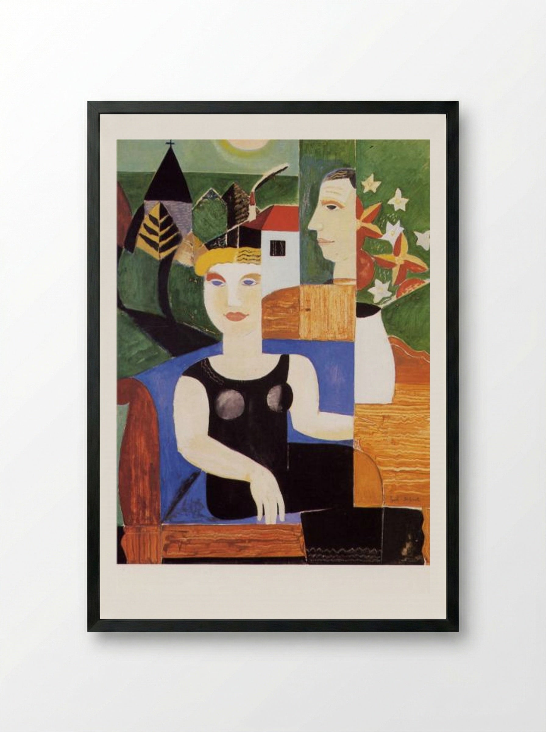 L'artiste et sa femme - Gustave de Smet - Framed Print Black