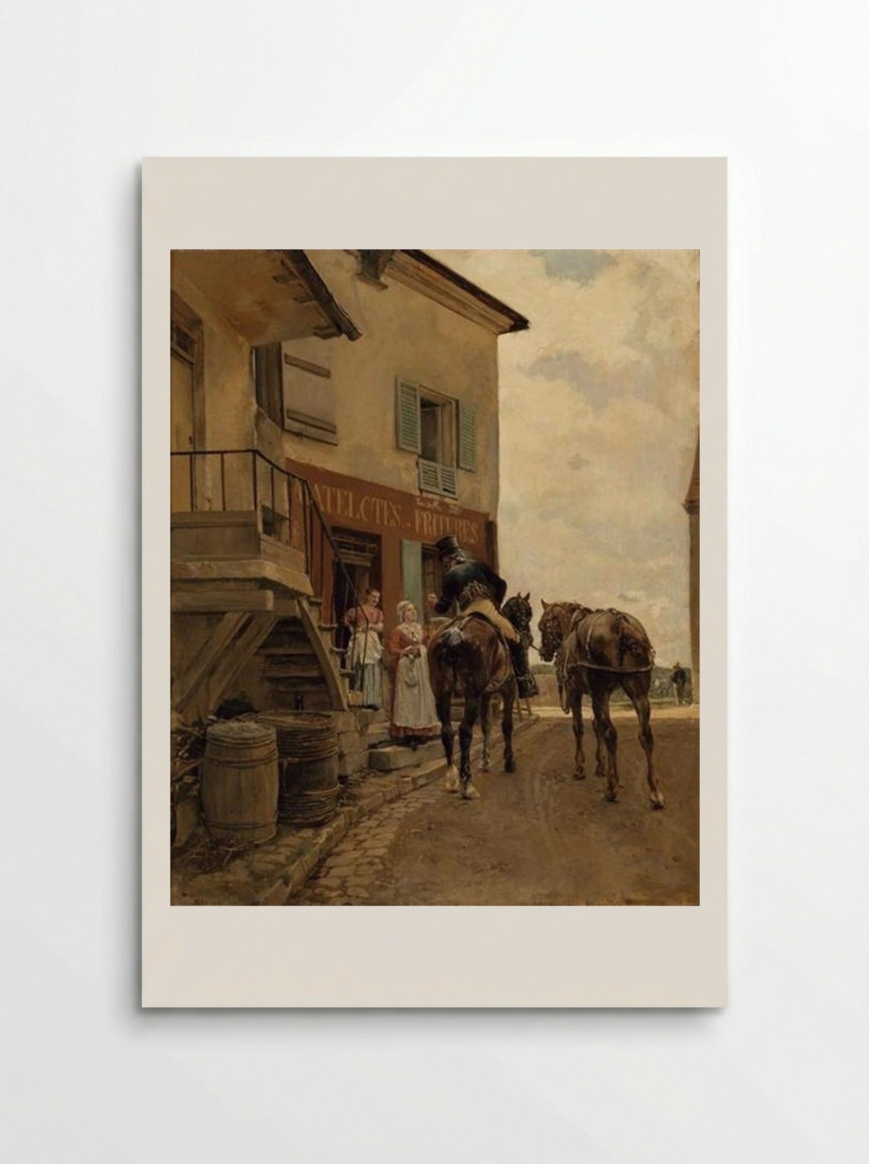 L'auberge du Pont de Poissy - Jean-Louis-Ernest Meissonier - Poster